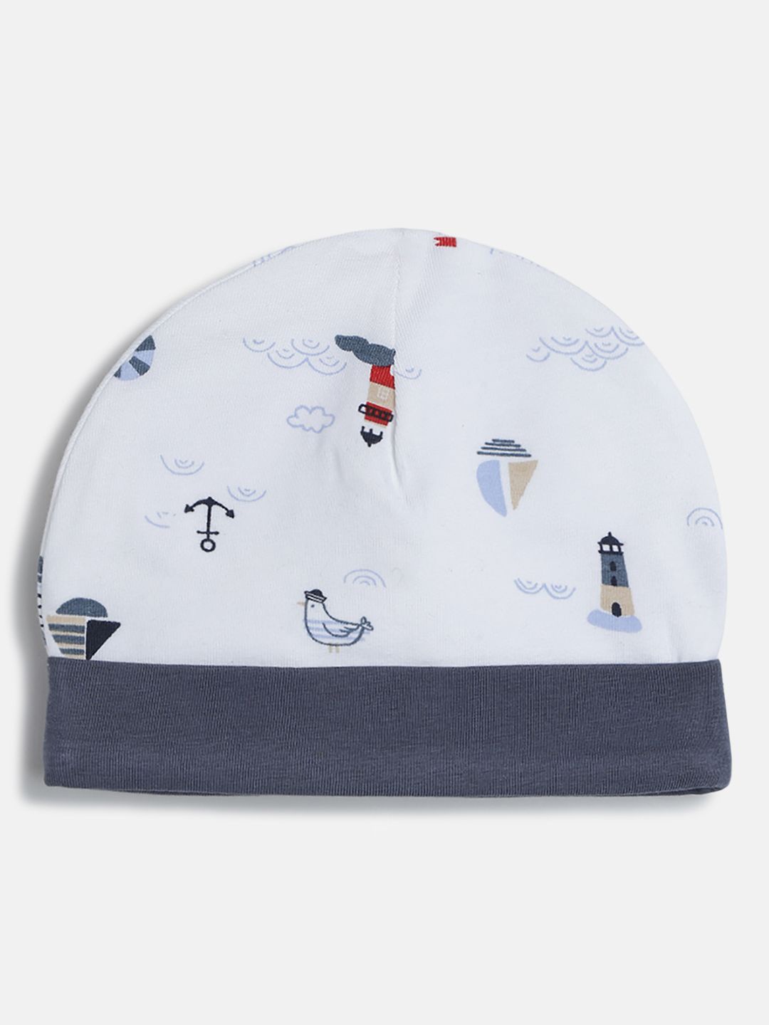 

Chicco Boys Printed Beanie, White