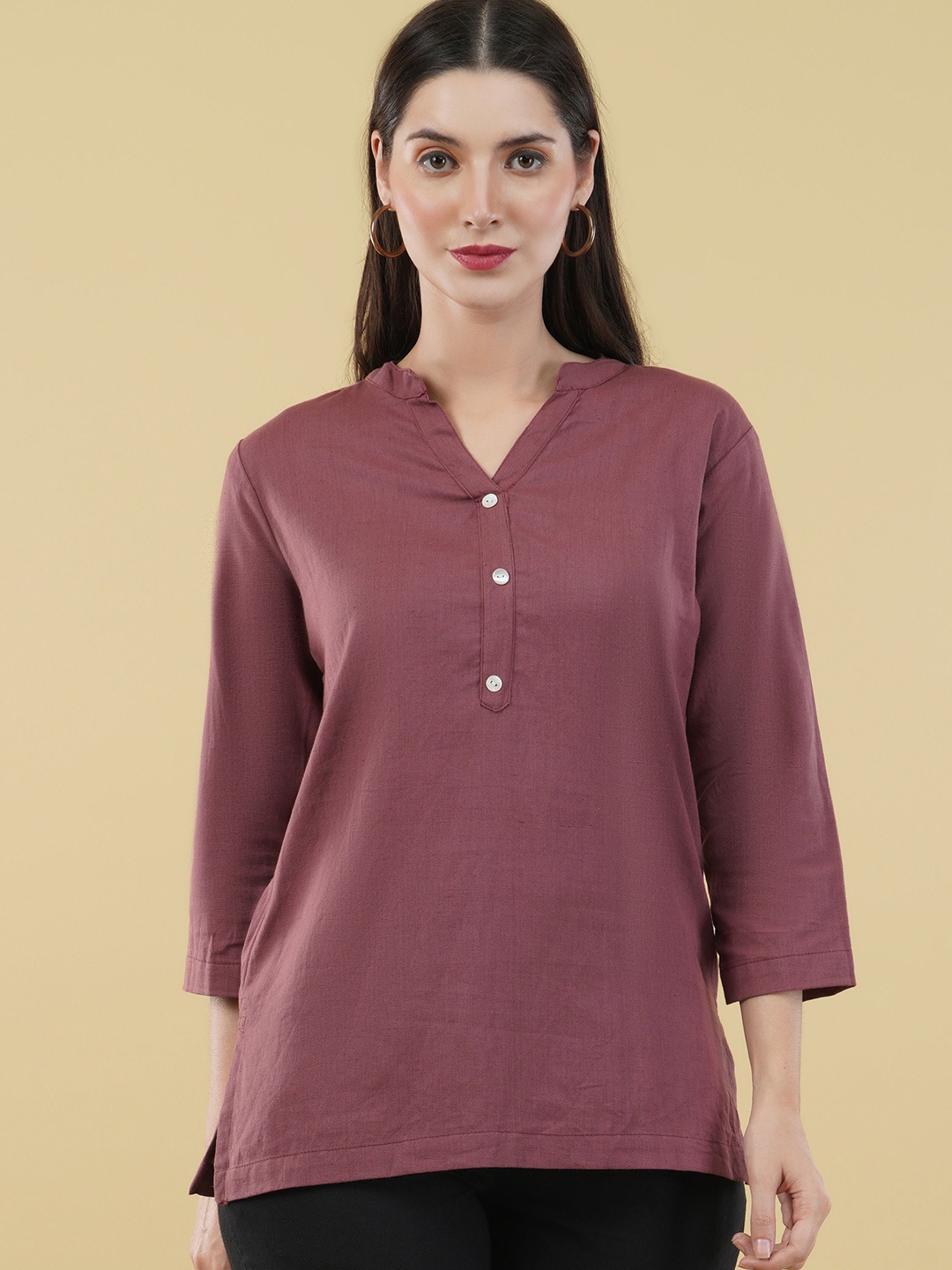 

SKYTICK Women Pure Cotton Kurti, Rose