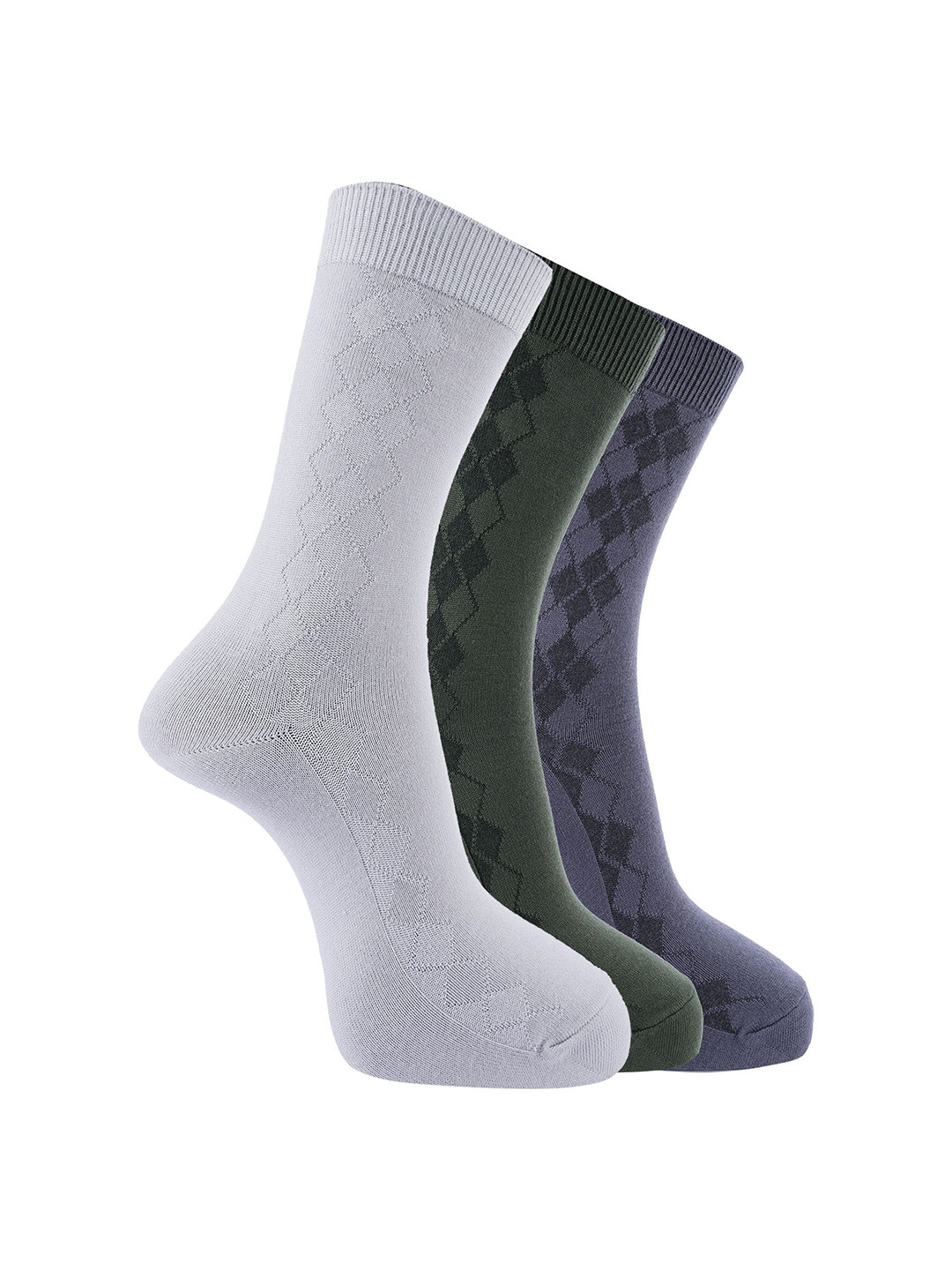 

Dollar Men Pack of 3 Free Size Full Length Woolen Socks, Green