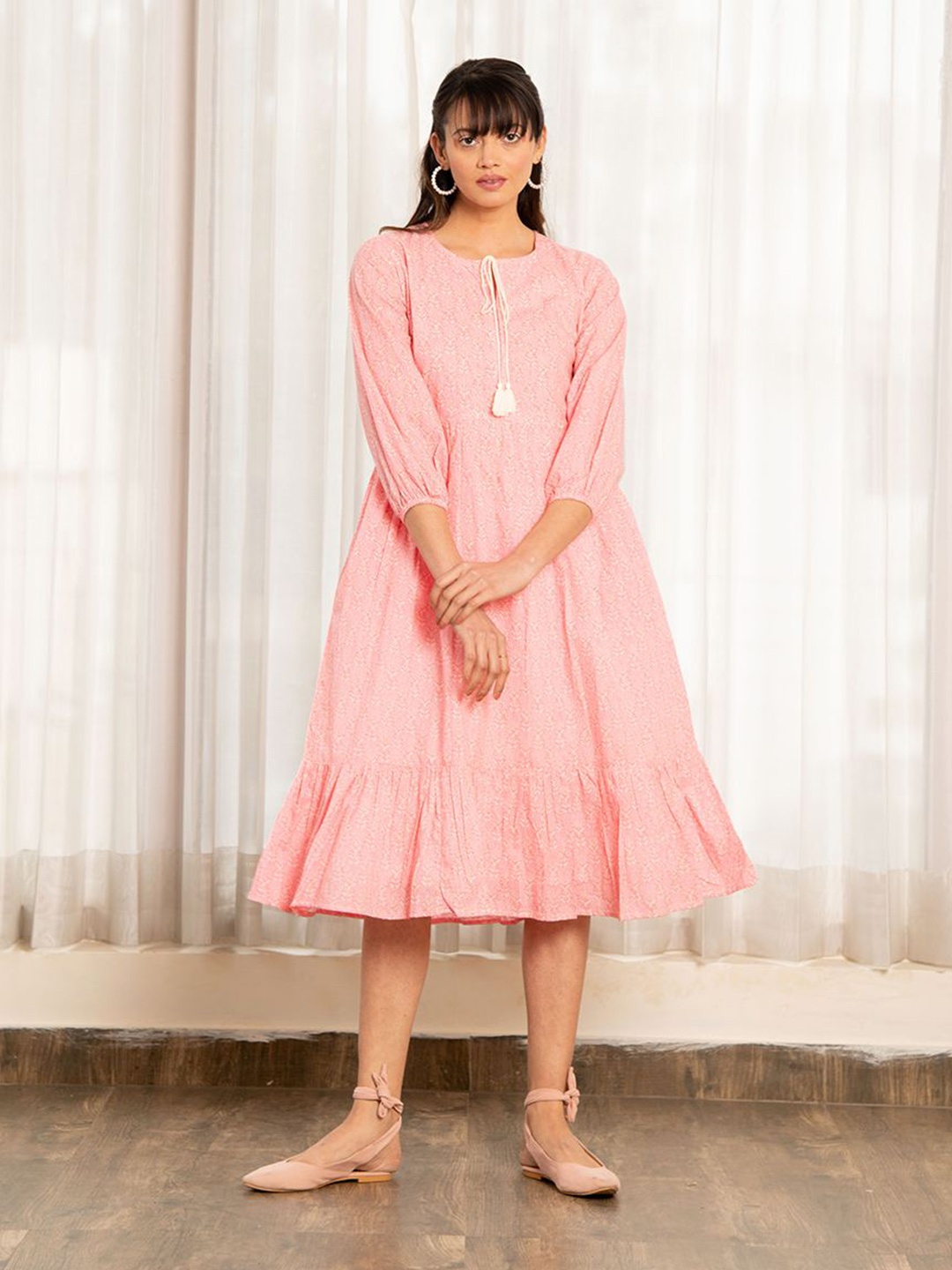 

Ekohum Women A-Line Dress, Pink
