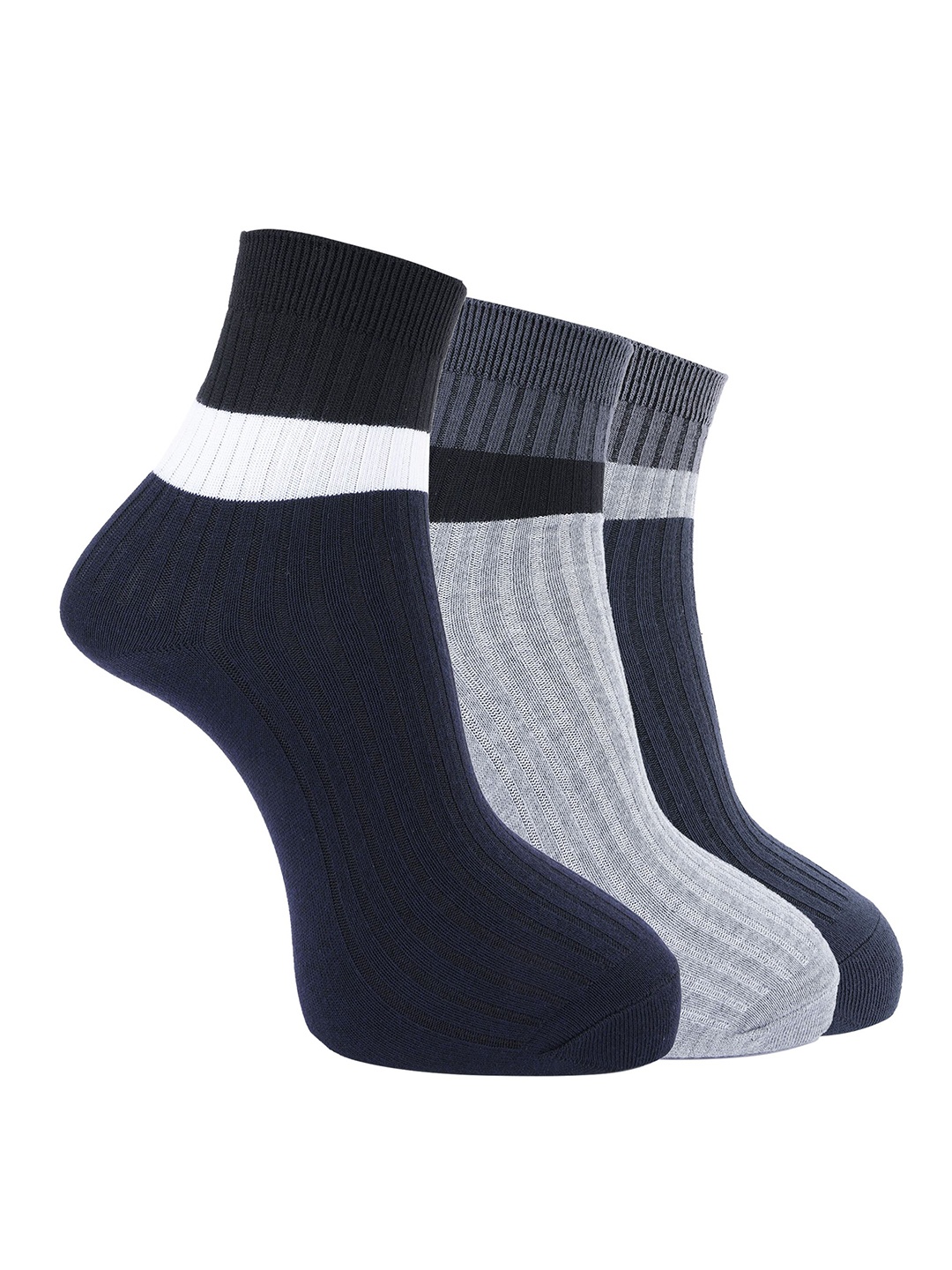 

Dollar Men Pack of 3 Ankle Length Socks, Blue