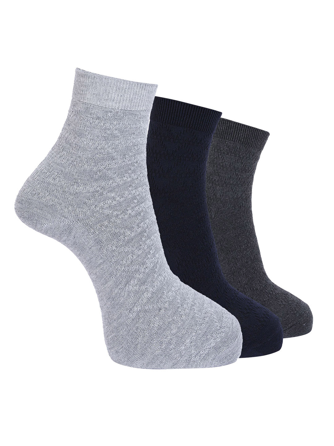 

Dollar Men Pack of 3 Free Size Ankle Length Cotton Socks, White