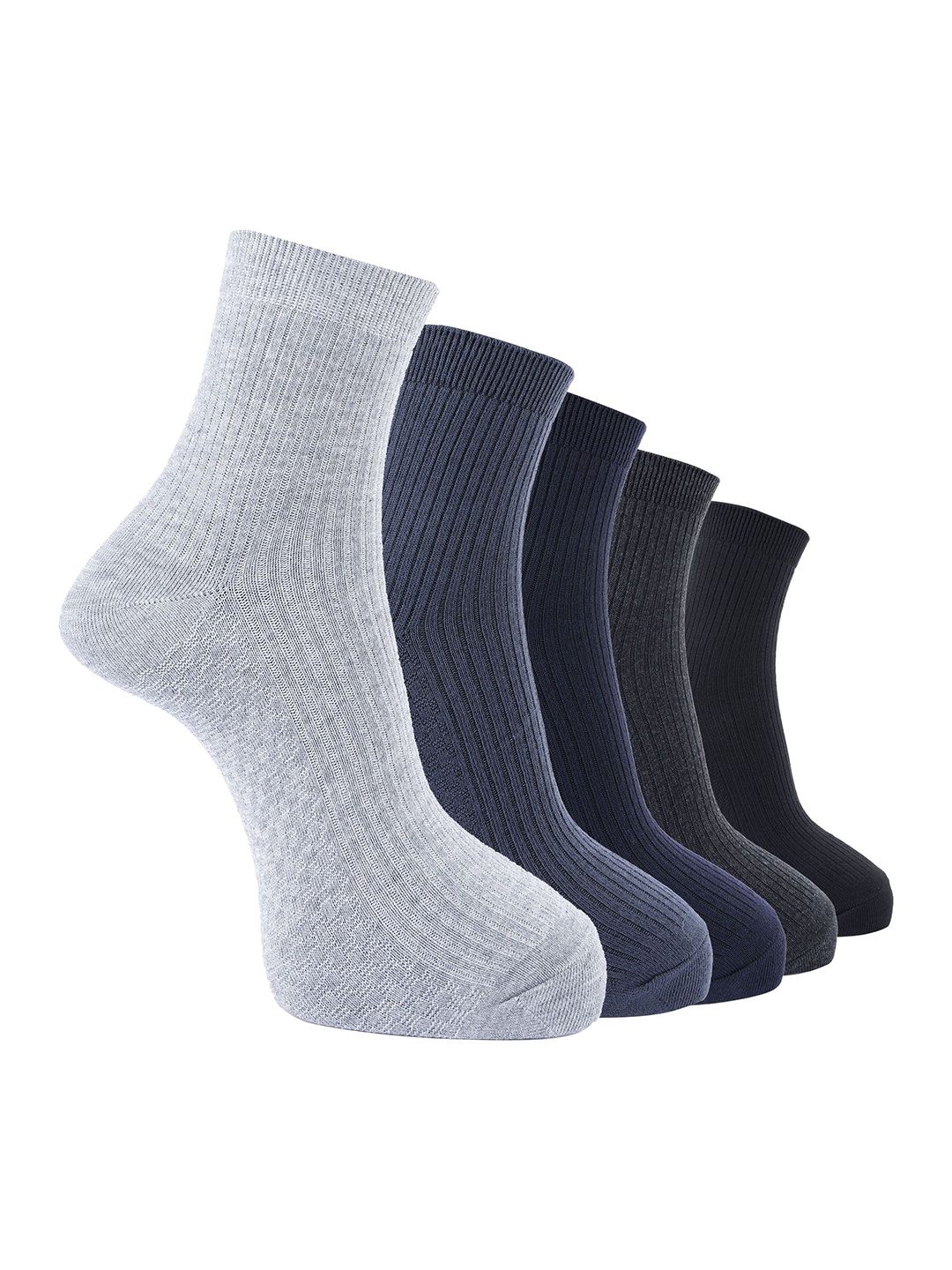 

Dollar Men Pack of 5 Ankle Length Socks, Grey