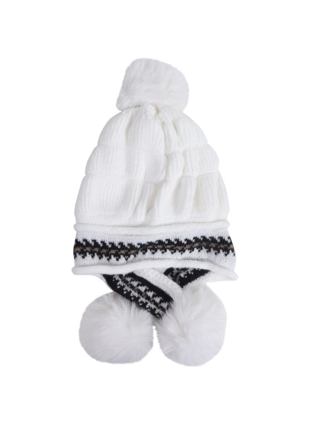 

TIPY TIPY TAP Unisex Kids Embroidered Woollen Beanie, White