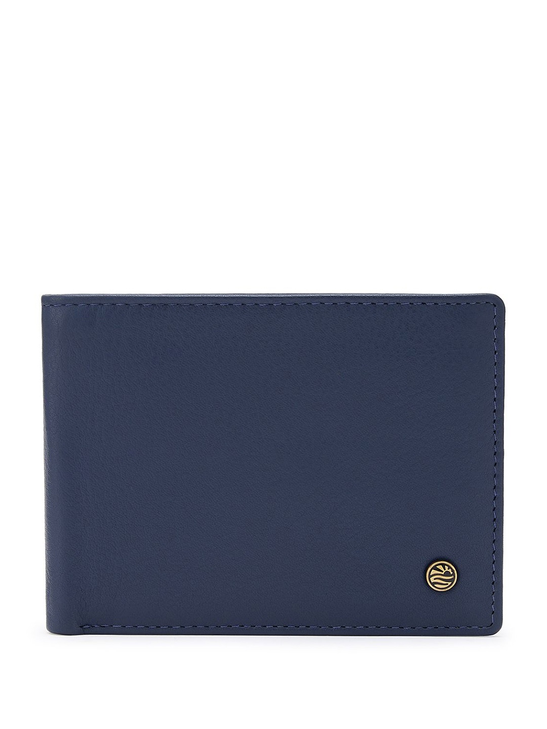 

PERQUISITE Men Leather Two Fold Wallet, Navy blue