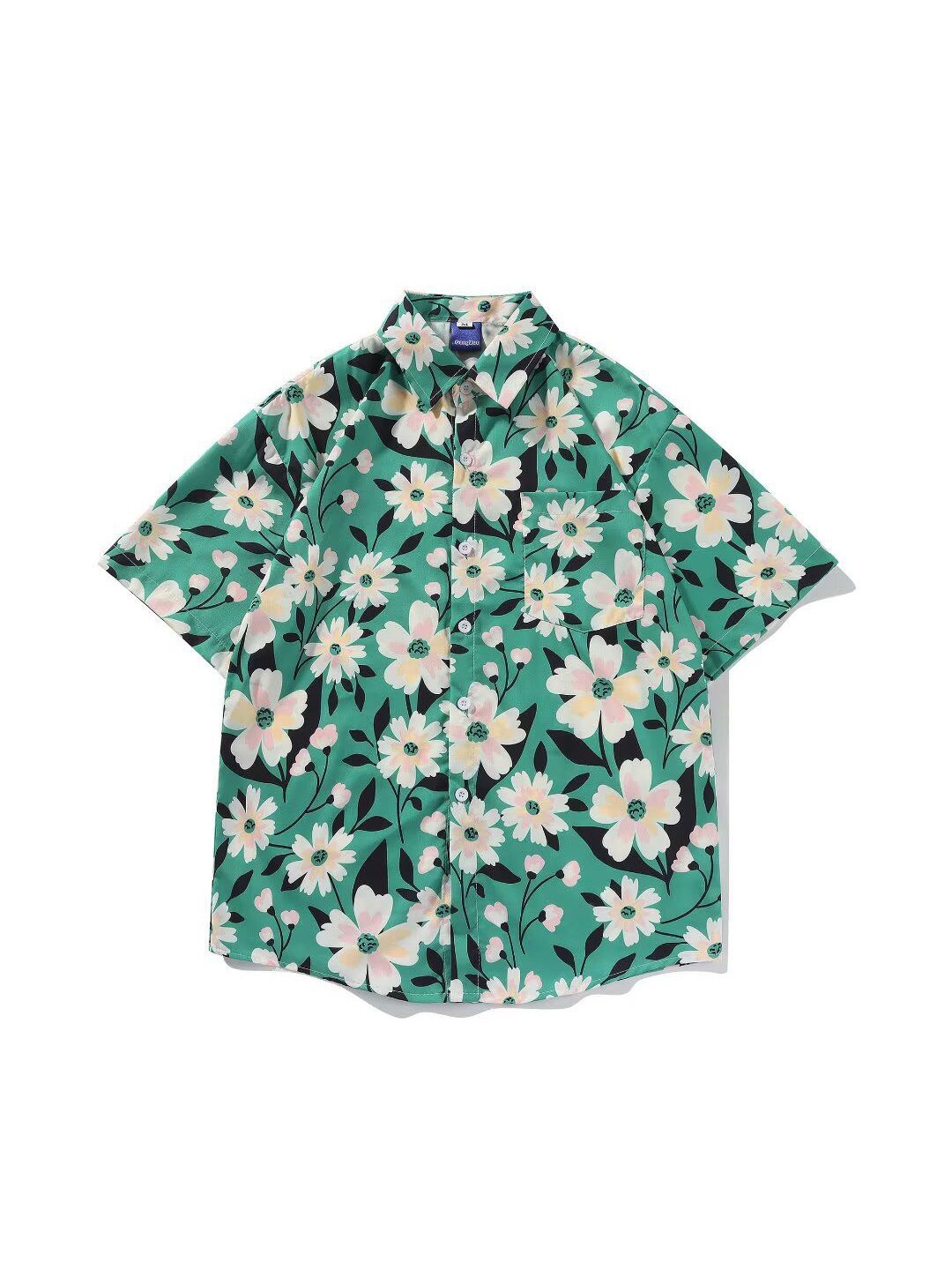 

StyleCast x Revolte Men Spread Collar Floral Printed Casual Shirt, Green