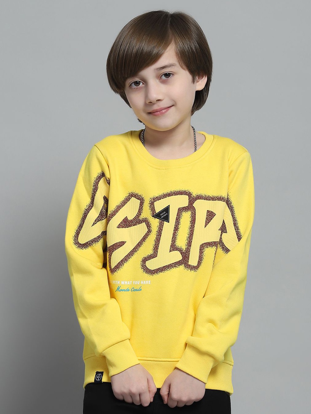 

Monte Carlo Boys Printed Sweatshirt, Yellow