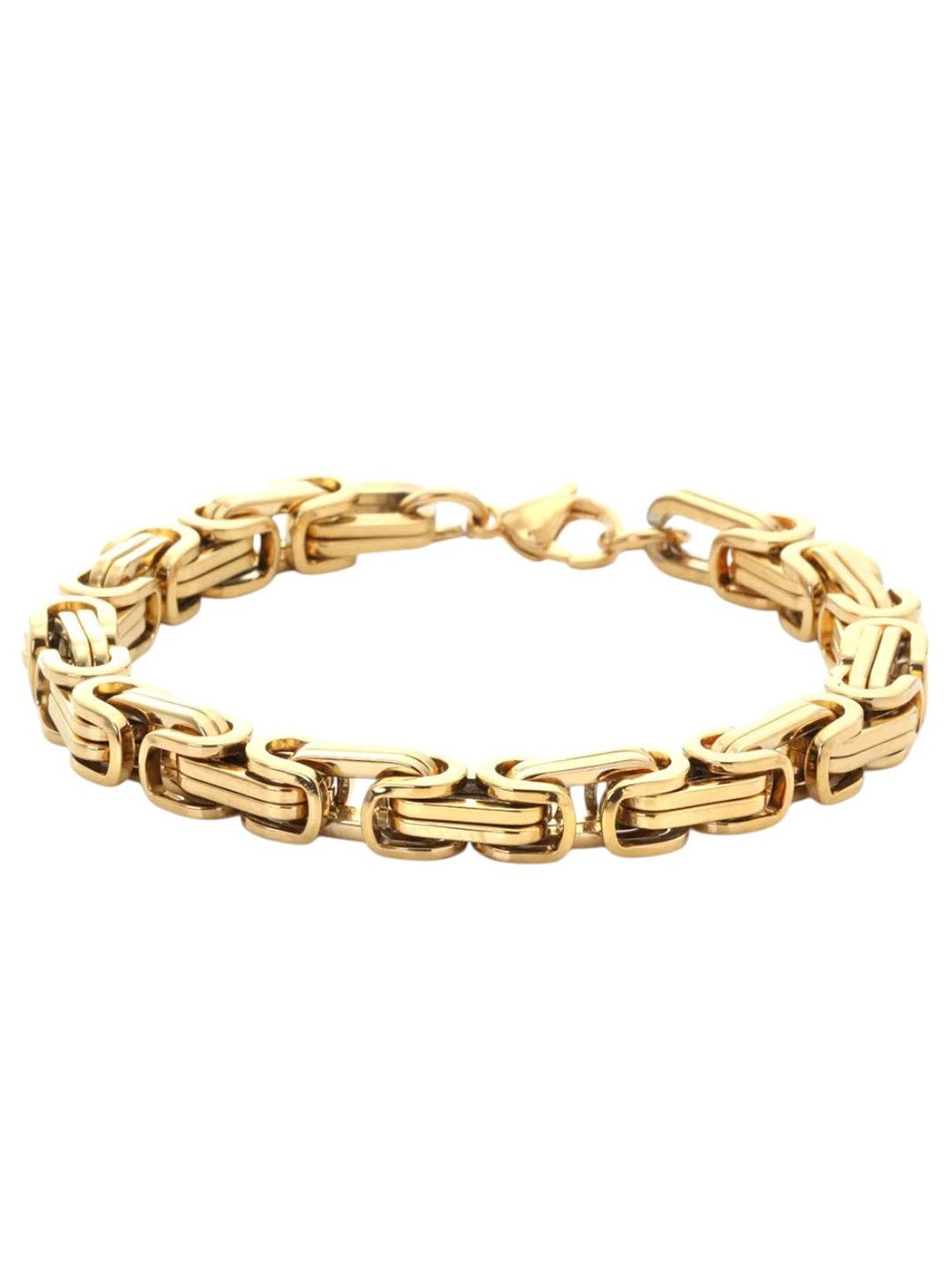 

NAKABH Men Gold-Plated Stainless Steel Bold Link Bracelet