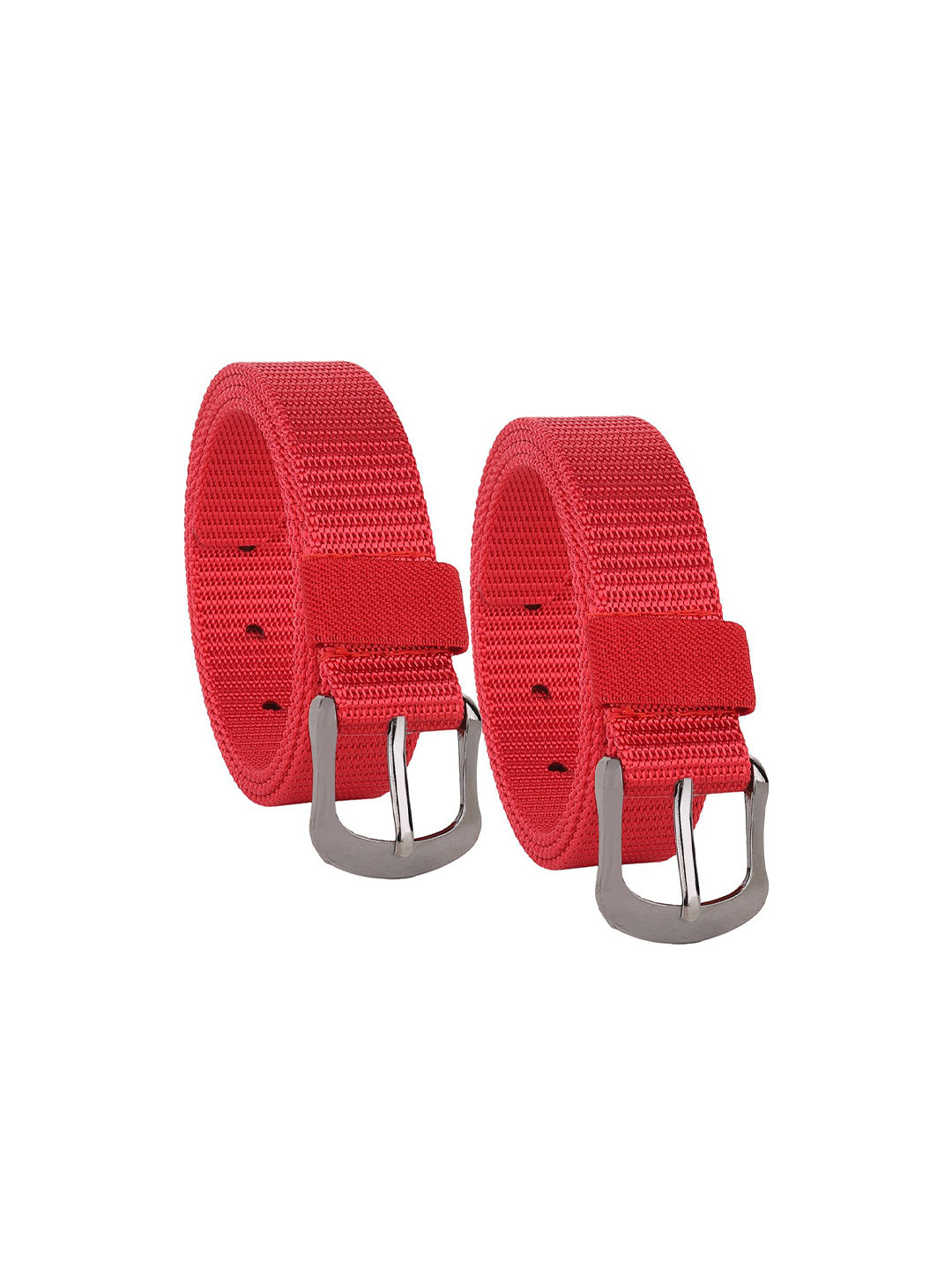 

Provogue Men Pack of 2 Textured Belt, Red