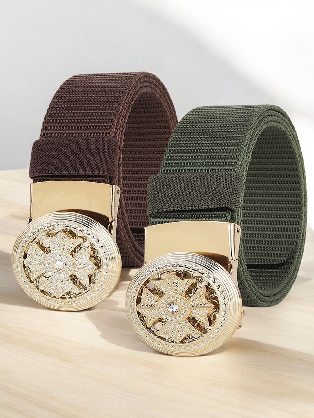 

Provogue Men Textured 2 Belt, Green