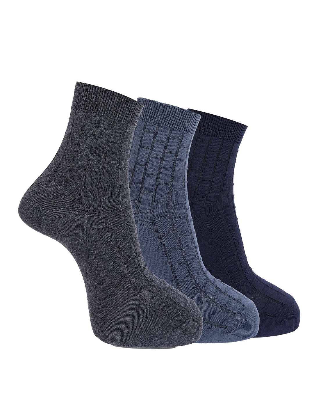 

Dollar Men Pack of 3 Ankle Length Socks, Navy blue