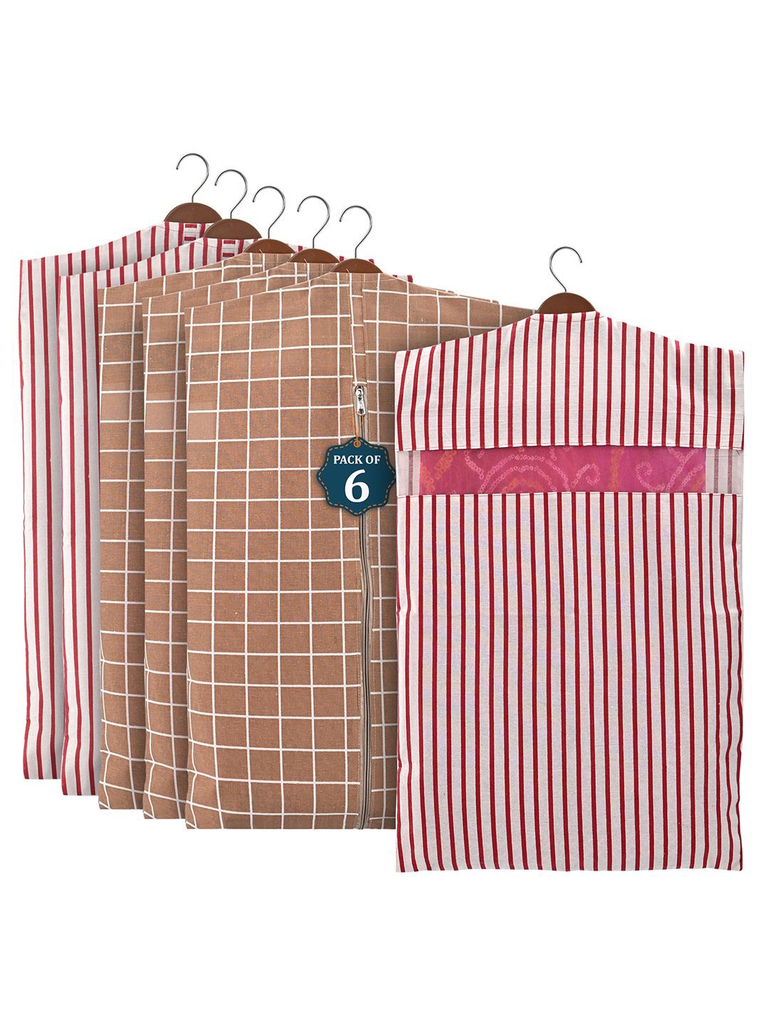 

Kuber Industries Brown Set of 6 Regular Multi-Utility Organisers