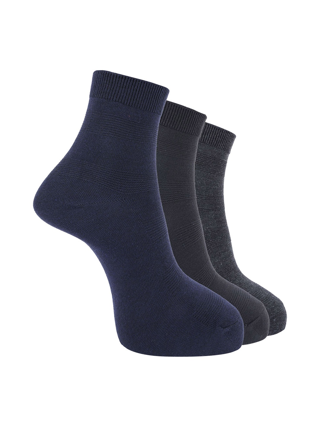 

Dollar Men Pack of 3 Ankle Length Cotton Socks, Black