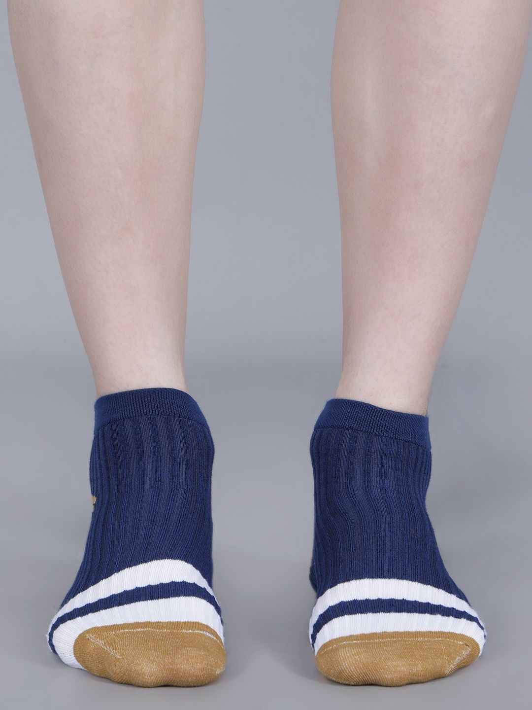 

Dollar Pack of 5 Men Cotton Free Size Ankle Length Socks, Multi