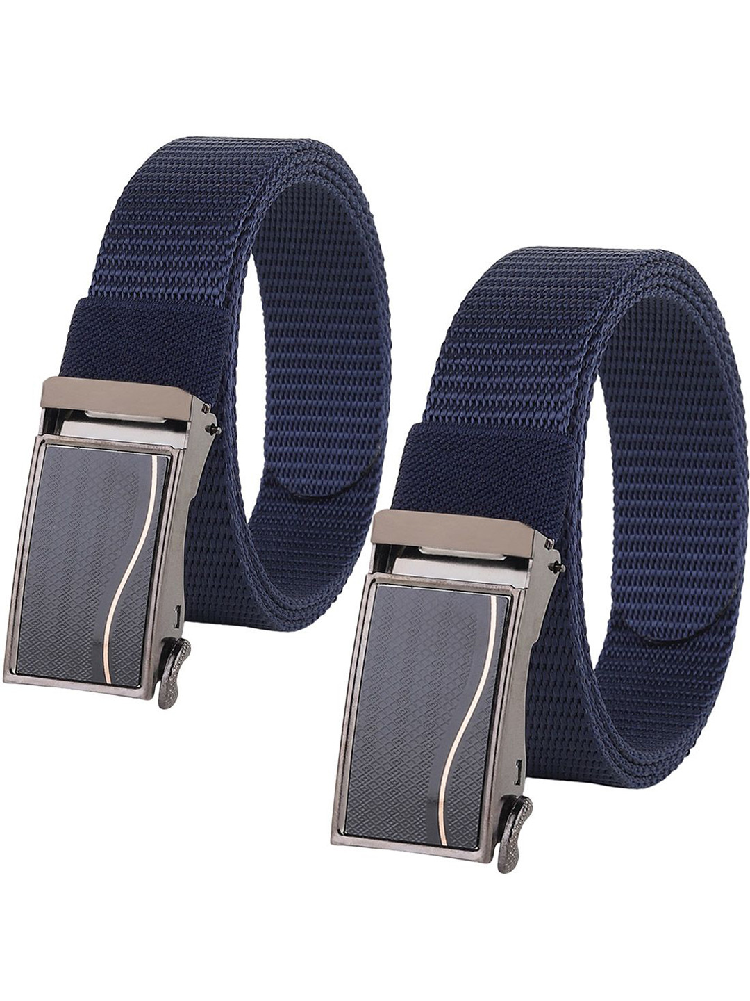 

Provogue Men Striped Pack Of 2 Belt, Blue