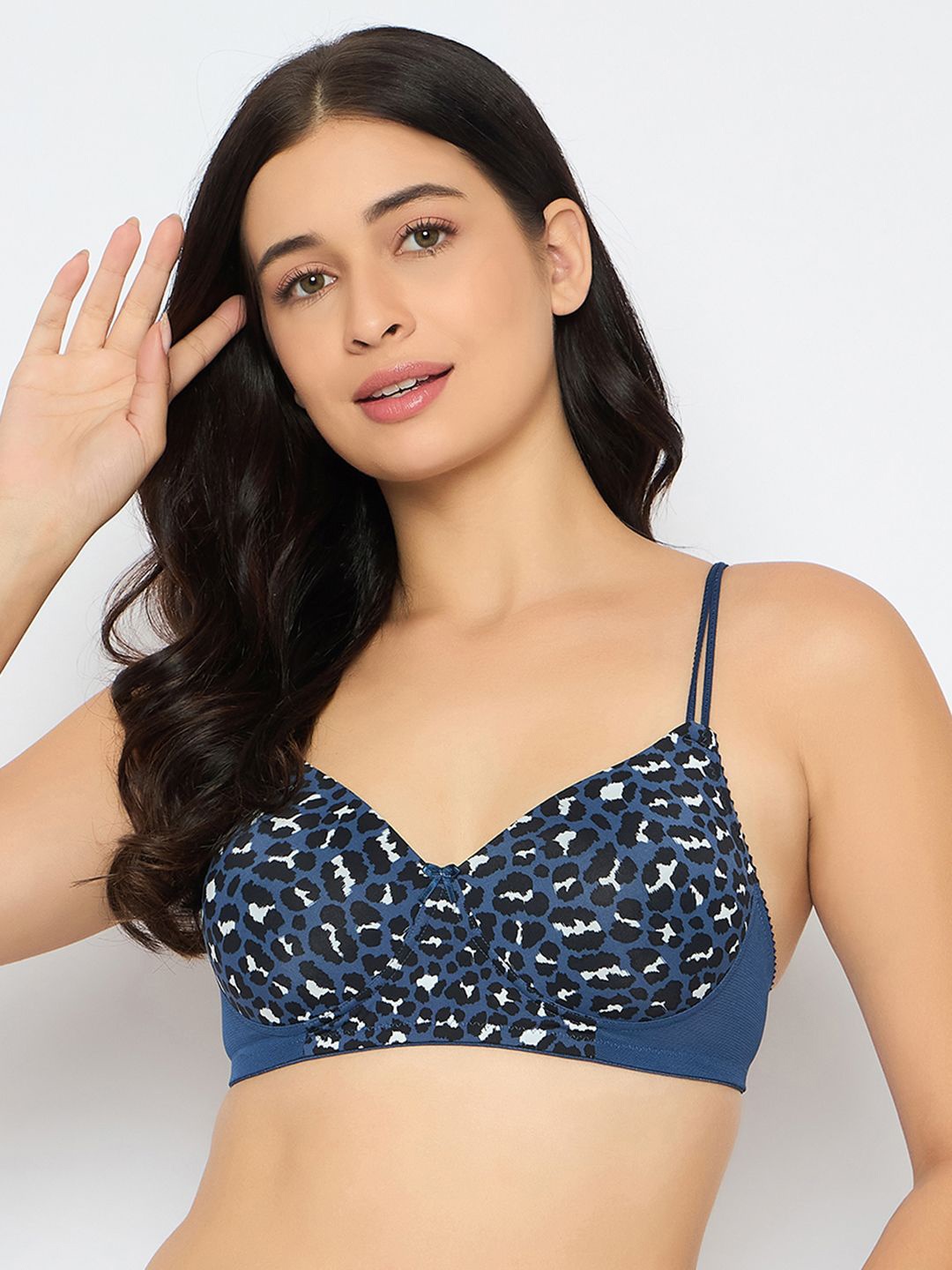 

Clovia Animal Full Coverage Lightly Padded T-shirt Bra, Blue