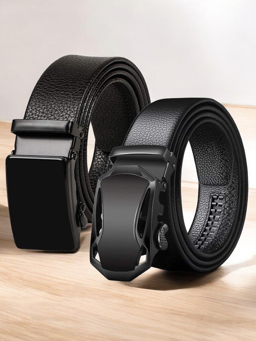 

Provogue Men Textured 2 PU Belt, Black