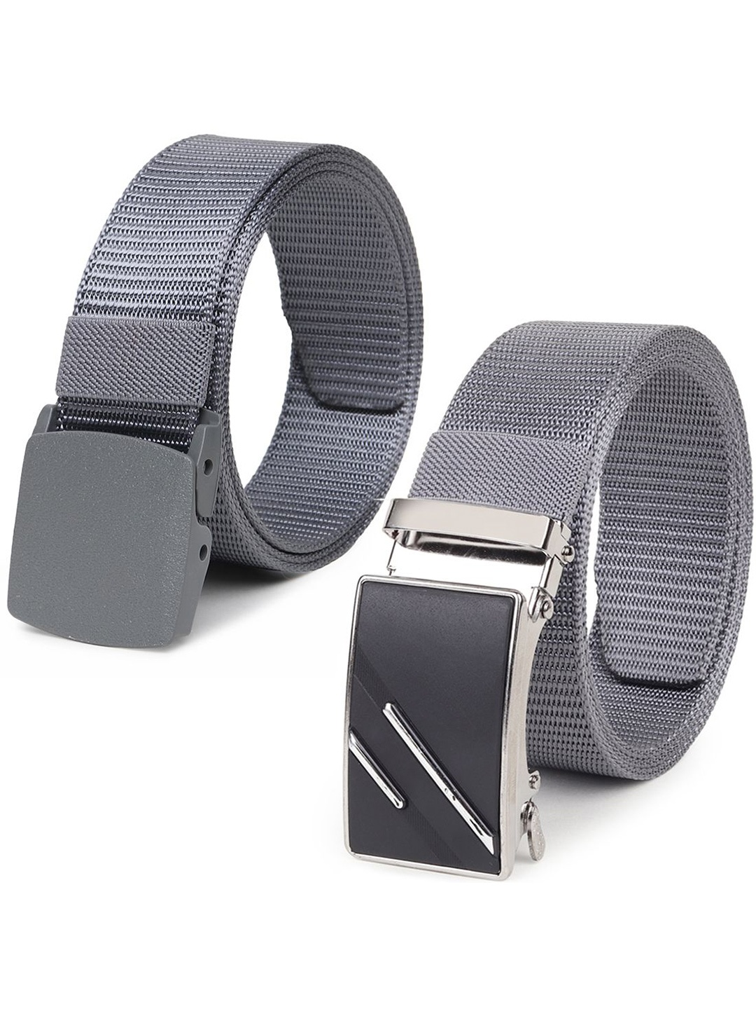 

Provogue Men Textured Pack Of 2 Belt, Grey