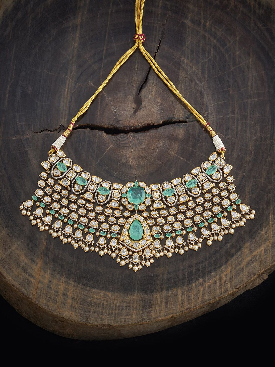 

Kushal's Fashion Jewellery Copper Necklace, Gold