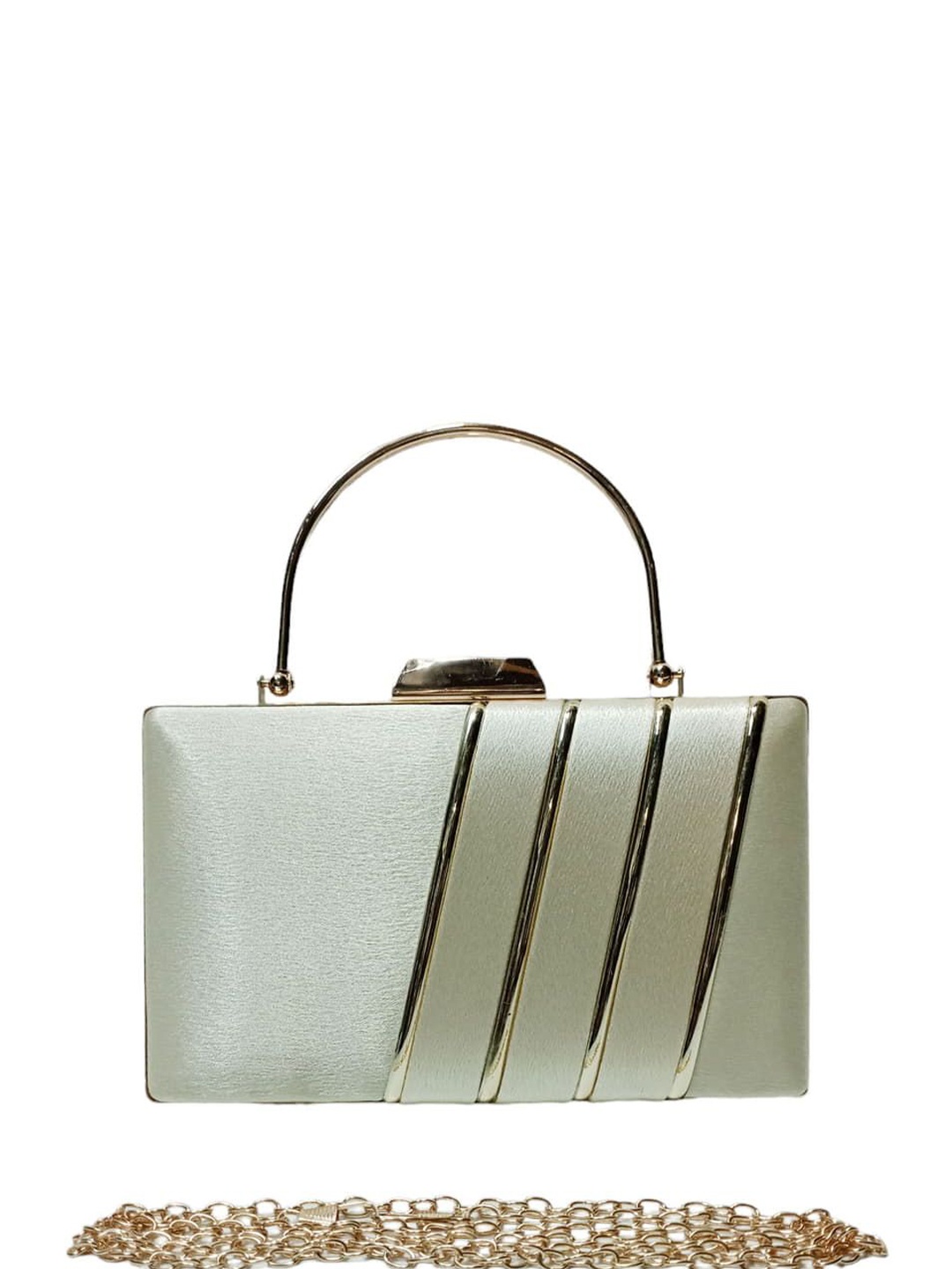 

Esmoda Colourblocked Purse Clutch with Shoulder Chain, Green