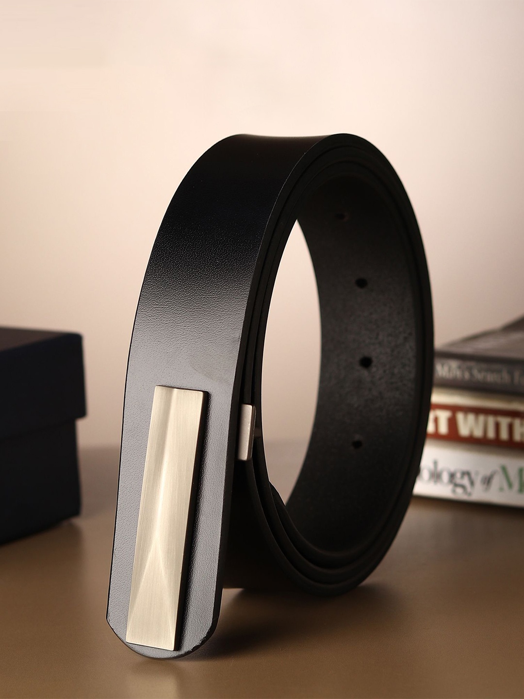 

Provogue Men Leather Belt, Black