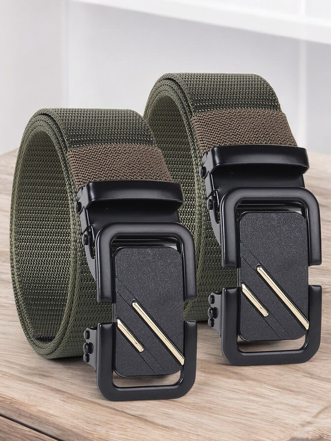 

Provogue Men Textured 2 Formal Belt, Green