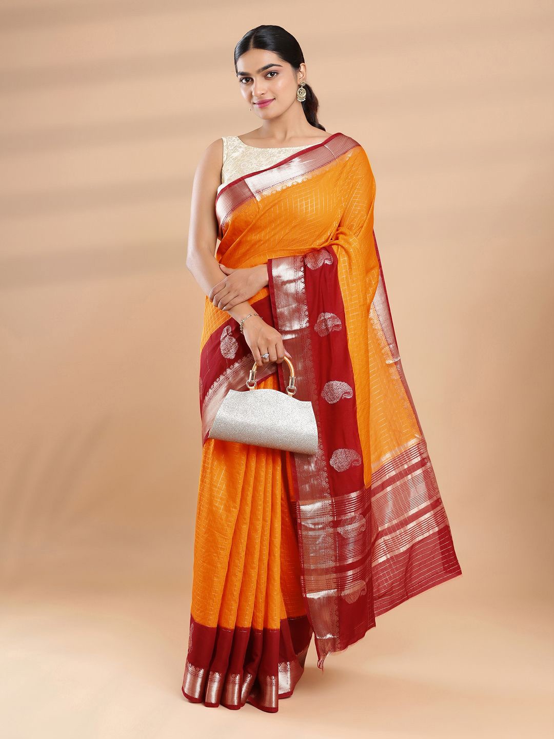

Kalyan Silks Saree, Yellow