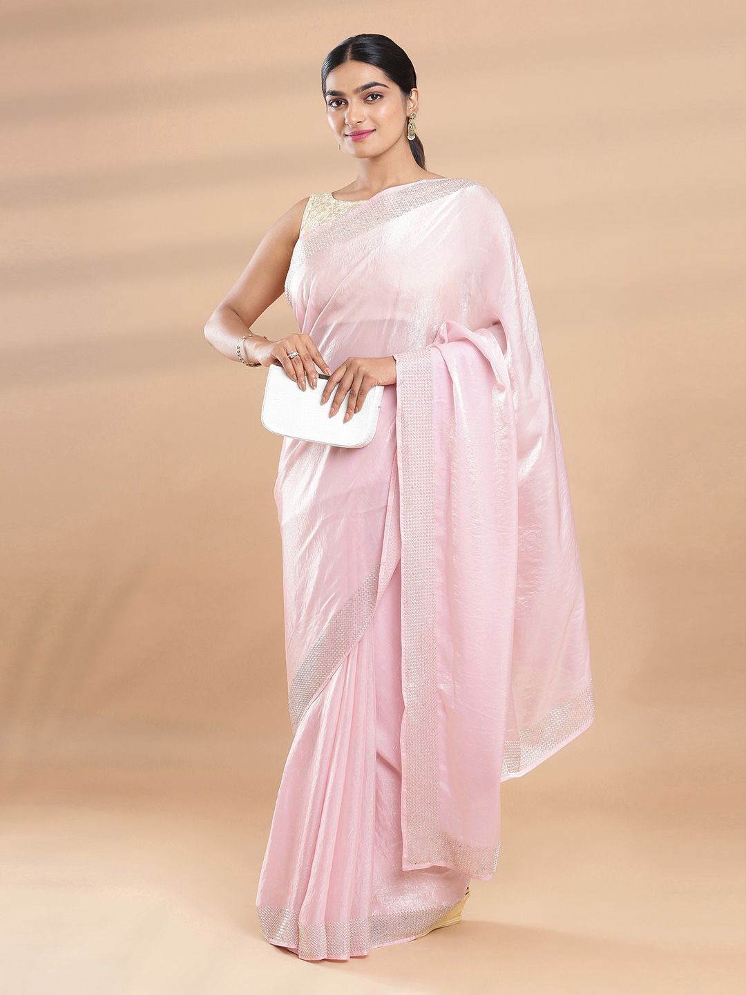 

Kalyan Silks Organza Saree, Pink
