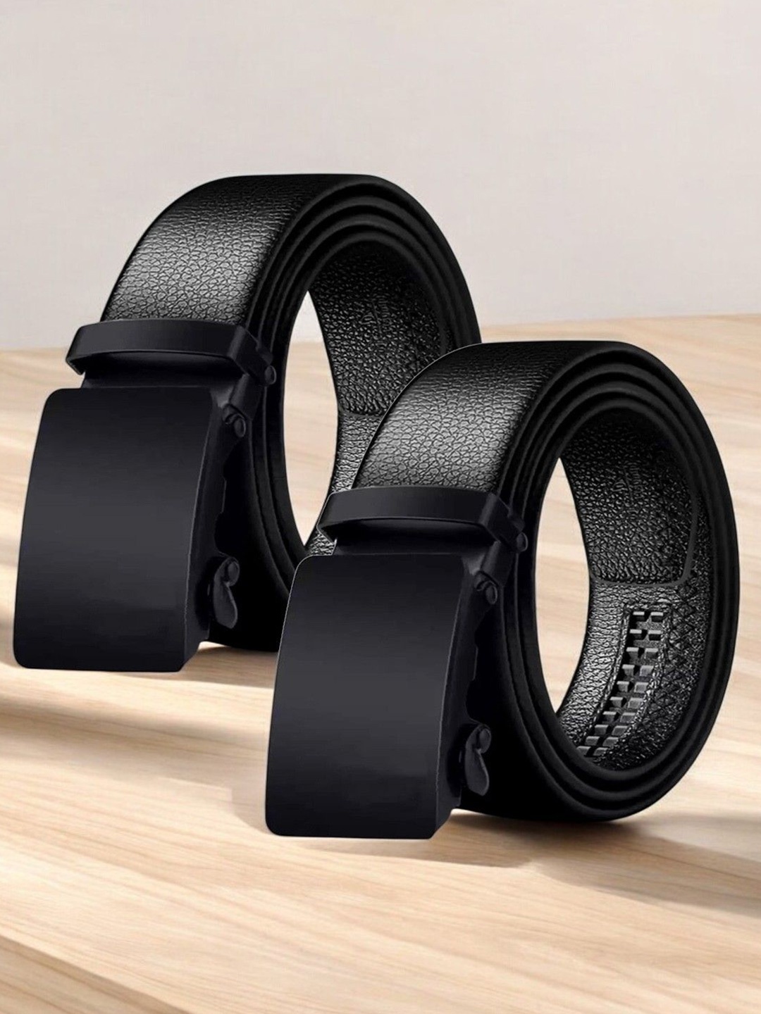 

Provogue Men Textured 2 PU Belt, Black