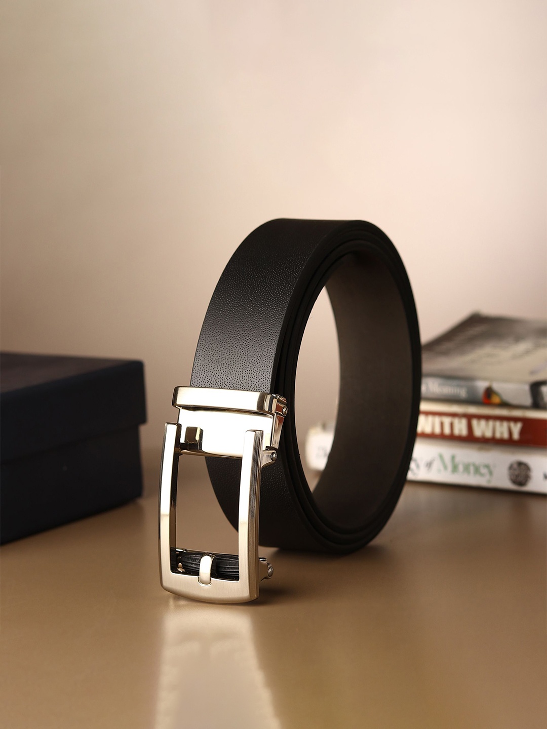 

Provogue Men Textured Leather Belt, Black