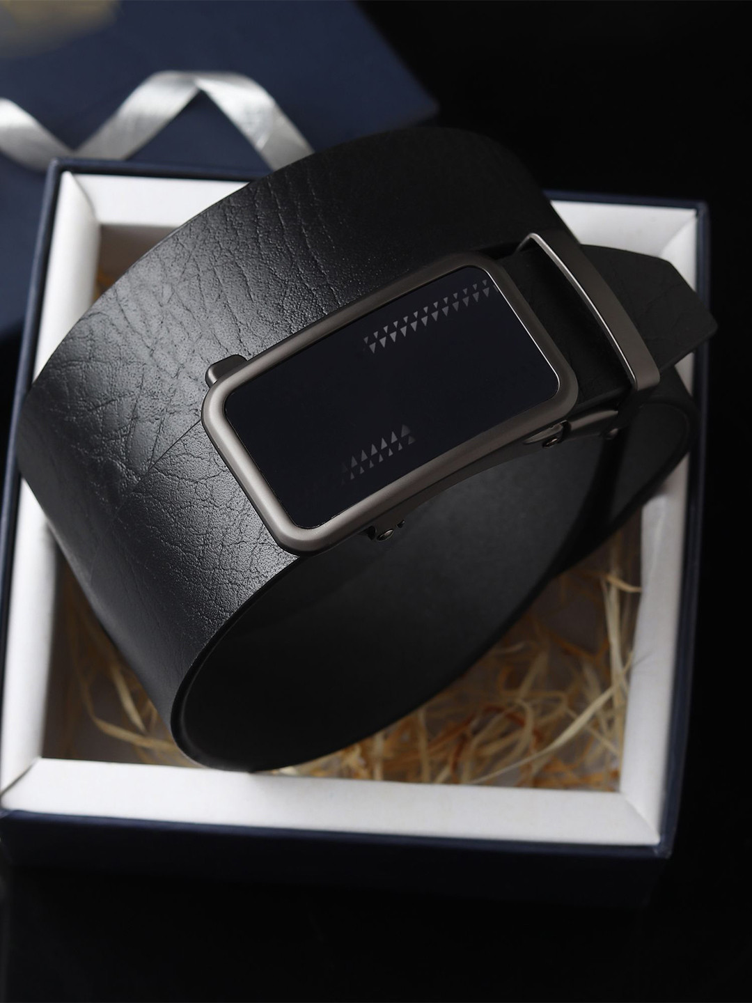 

Provogue Men Textured Leather Belt, Black