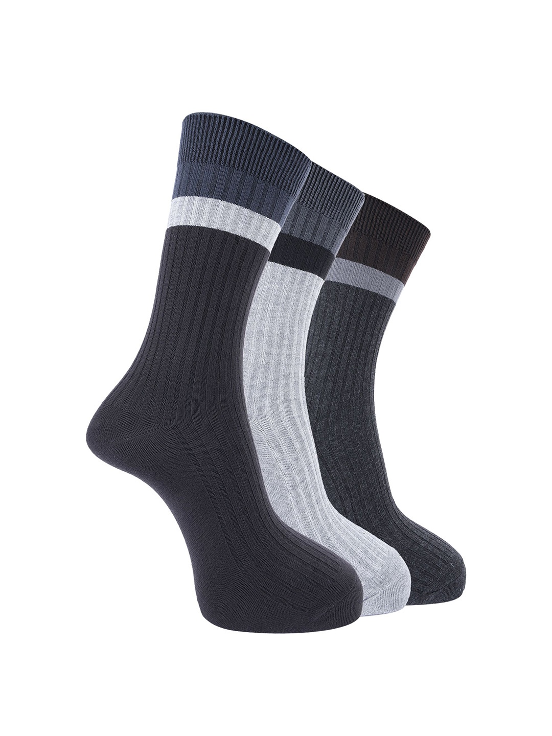 

Dollar Men Pack of 3 Free Size Full Length Cotton Socks, White