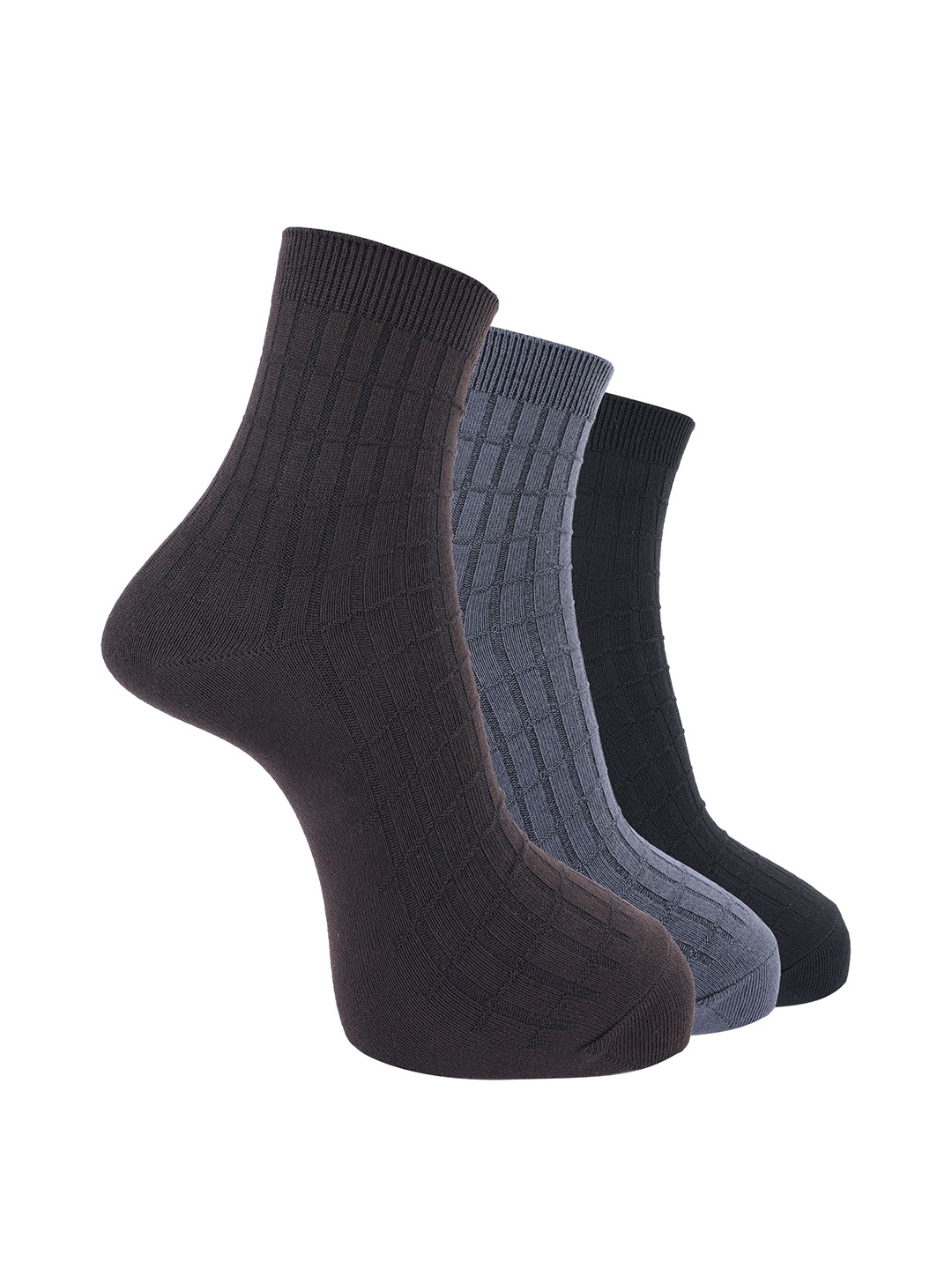 

Dollar Men Pack of 3 Ankle Length Socks, Brown