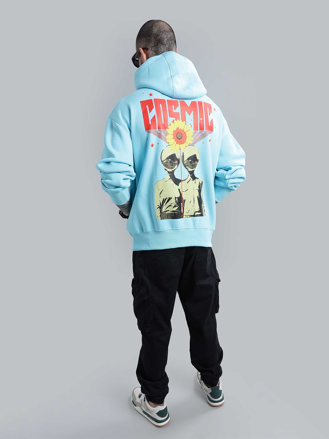 

BUMCHIQ Men Cotton Pullover Sweatshirt, Blue