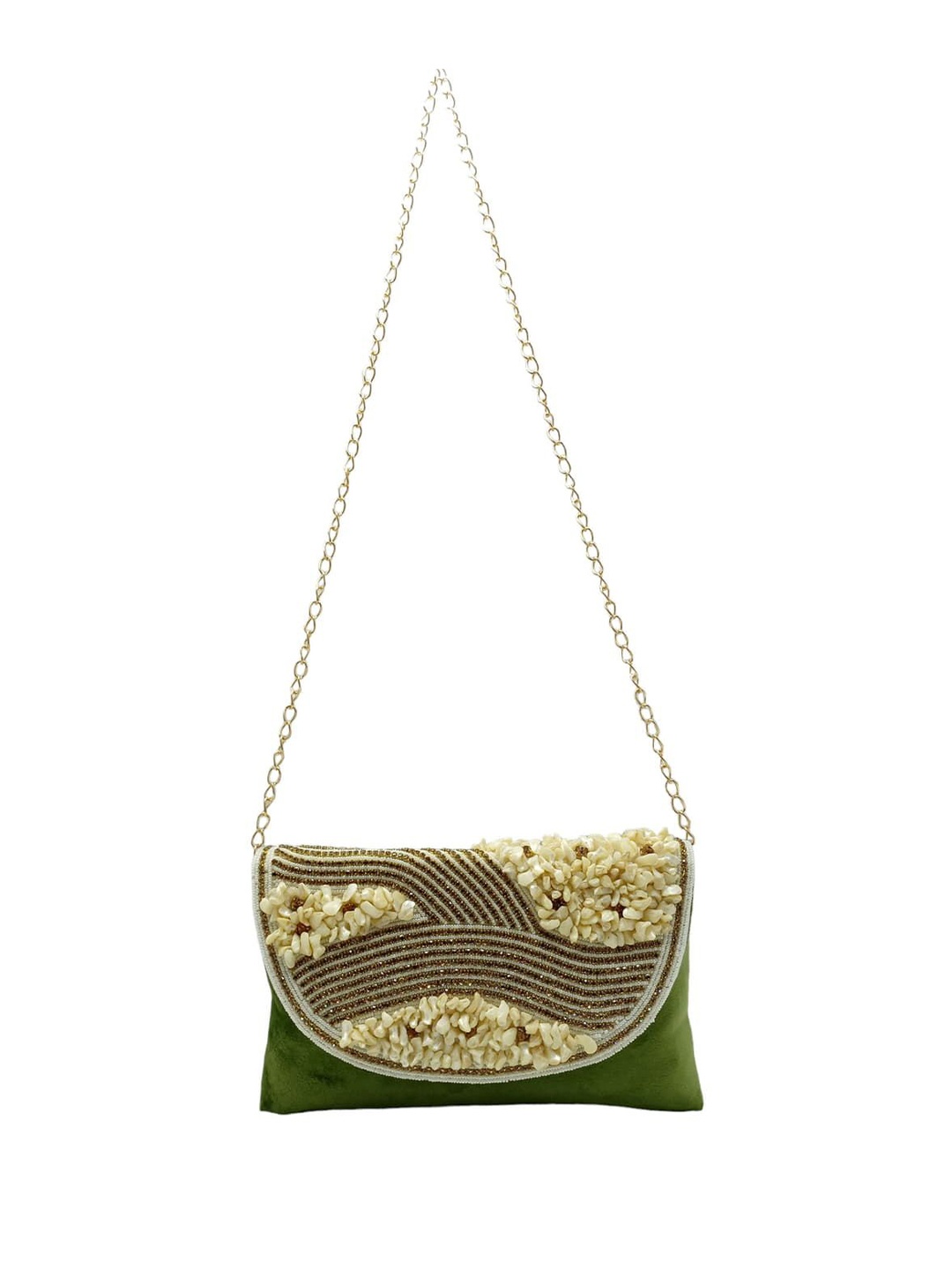 

Esmoda Embellished Purse Clutch, Green