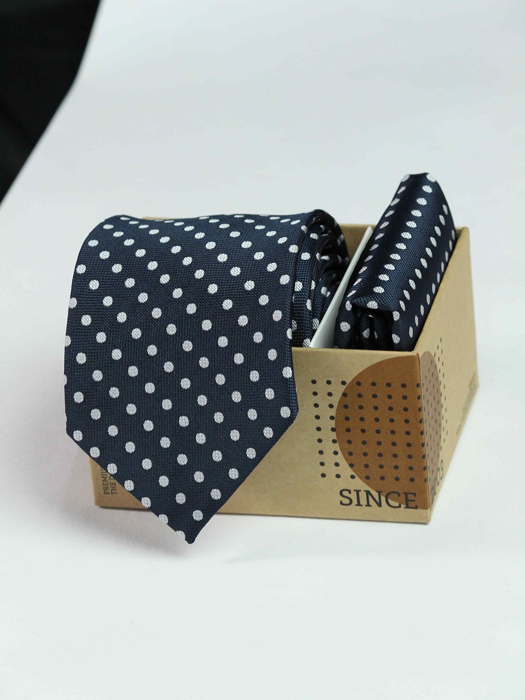 

Tossido Men Necktie & Pocket Square Accessory Gift Set, Navy blue