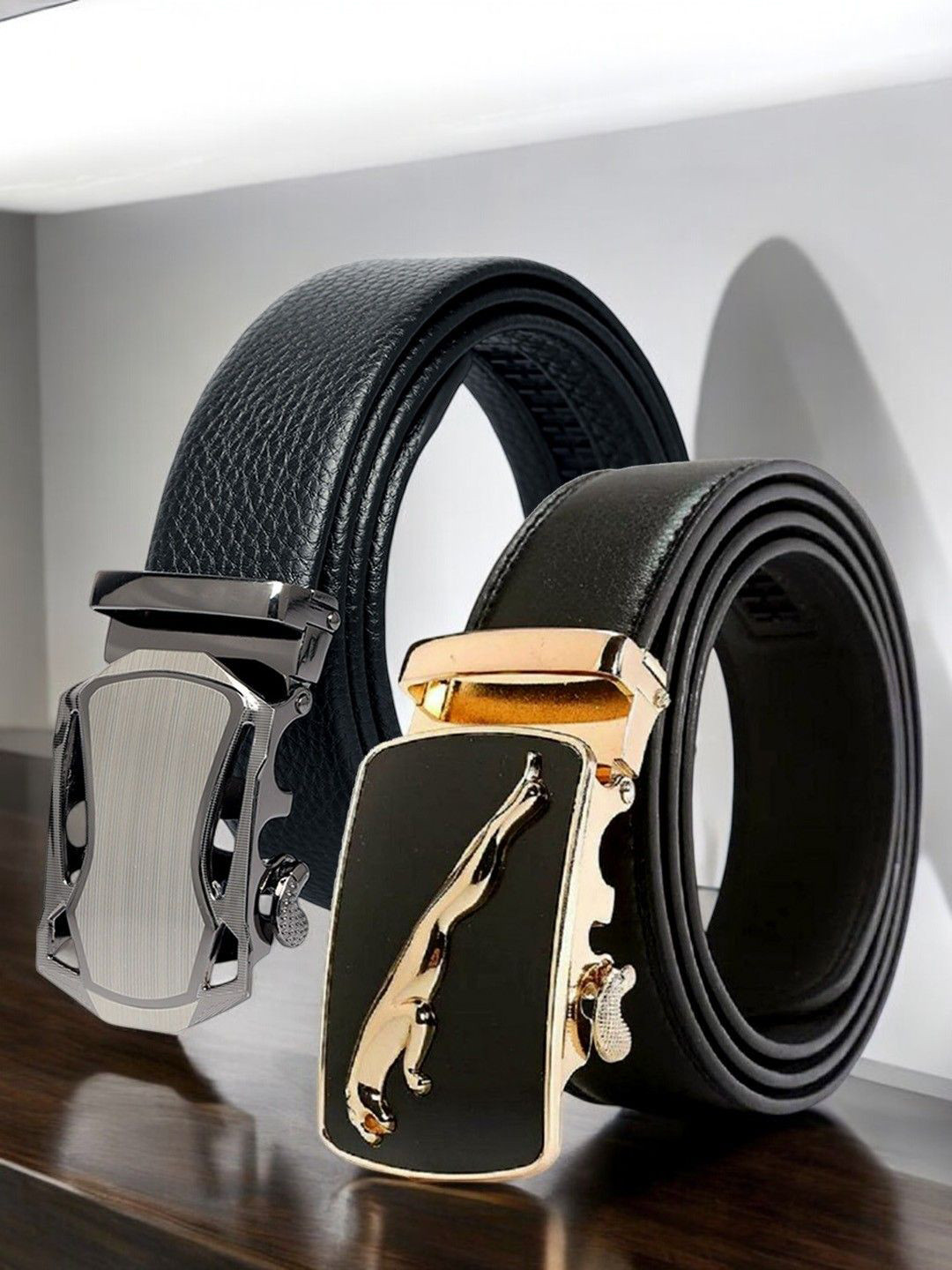 

Provogue Men Textured 2 PU Belt, Black
