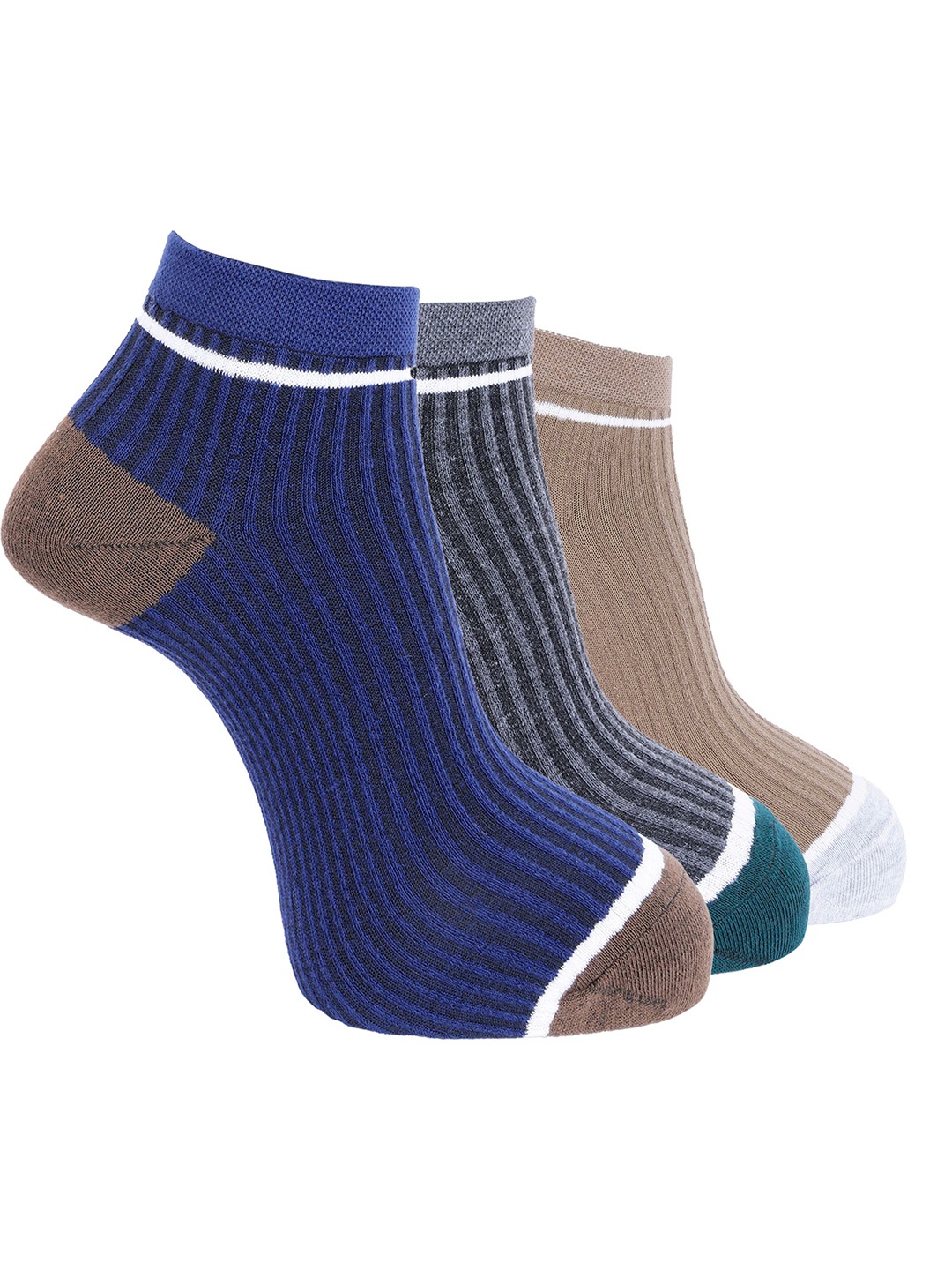 

Dollar Men Pack of 3 Ankle Length Socks, Brown