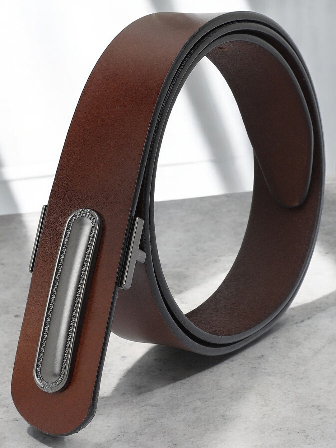 

Metronaut Men Leather Belt, Brown