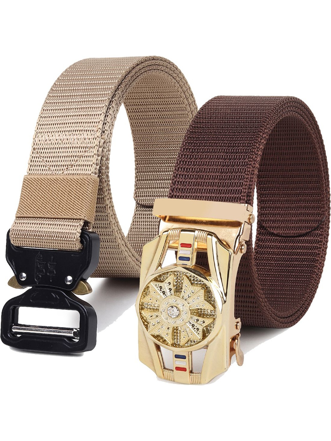 

Provogue Men Pack Of 2 Textured Belt, Beige