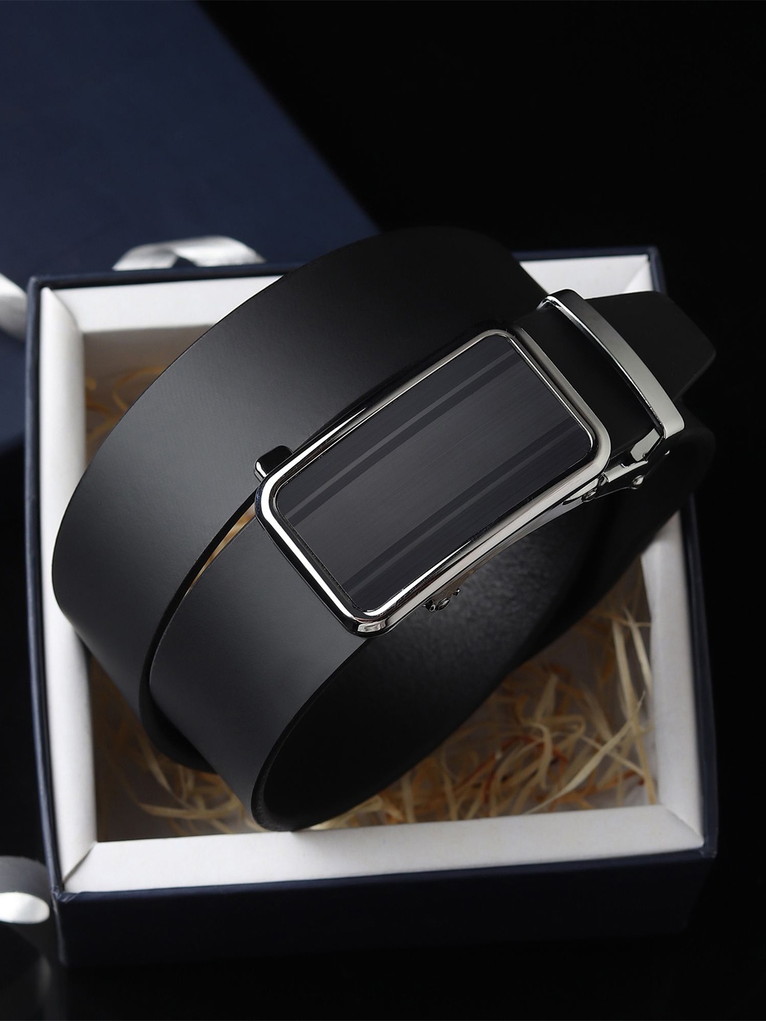 

Provogue Men Textured Leather Belt, Black