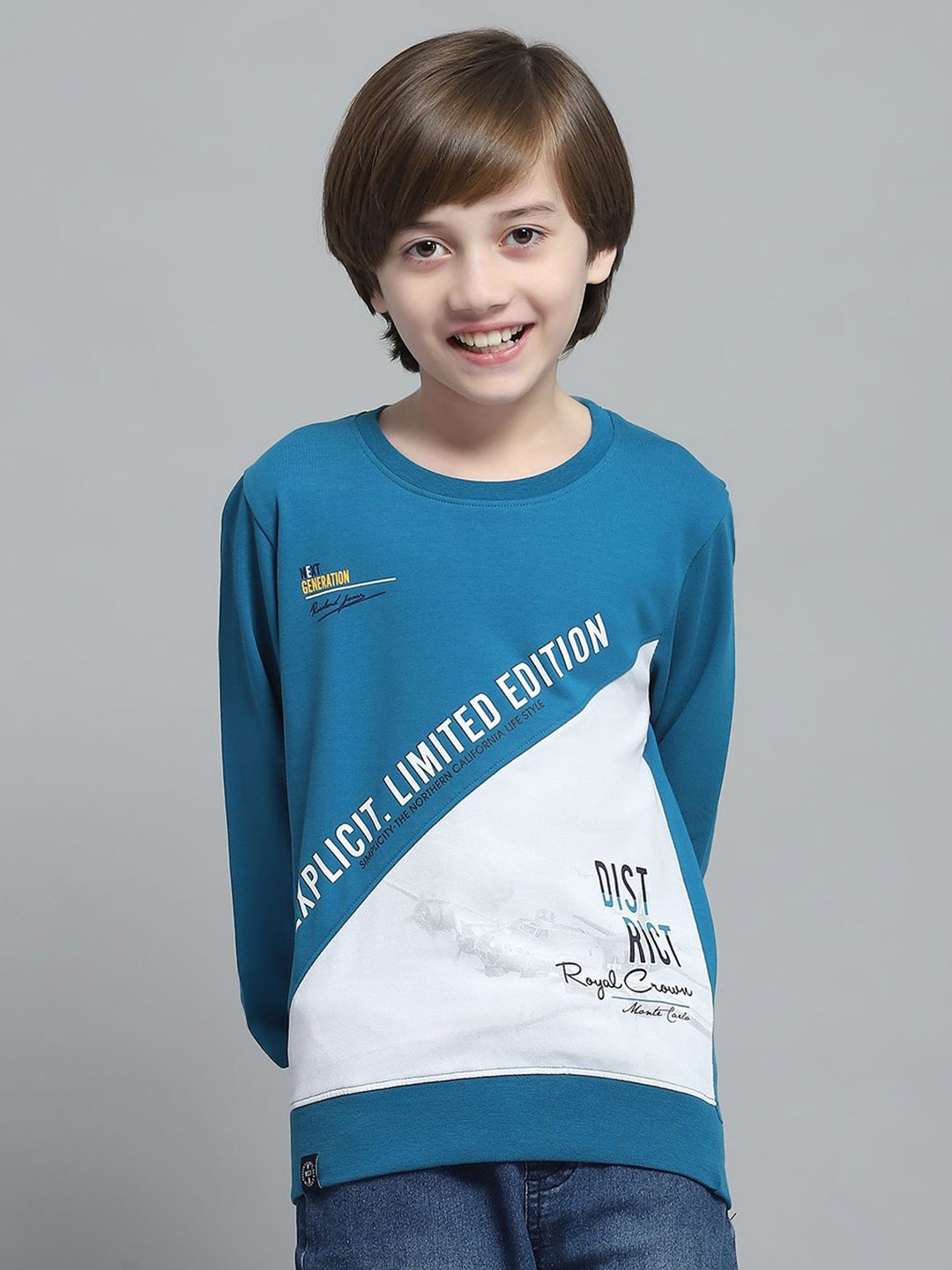 

Monte Carlo Boys Printed Sweatshirt, Teal