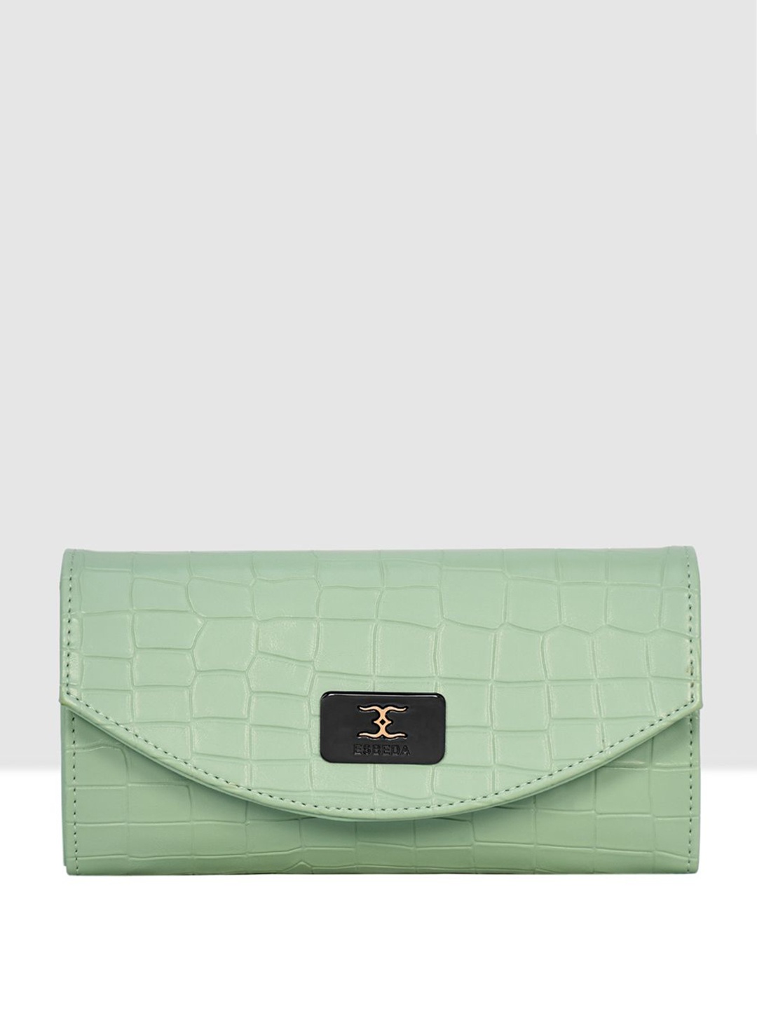 

ESBEDA Women Croco Embossed Wallet, Green