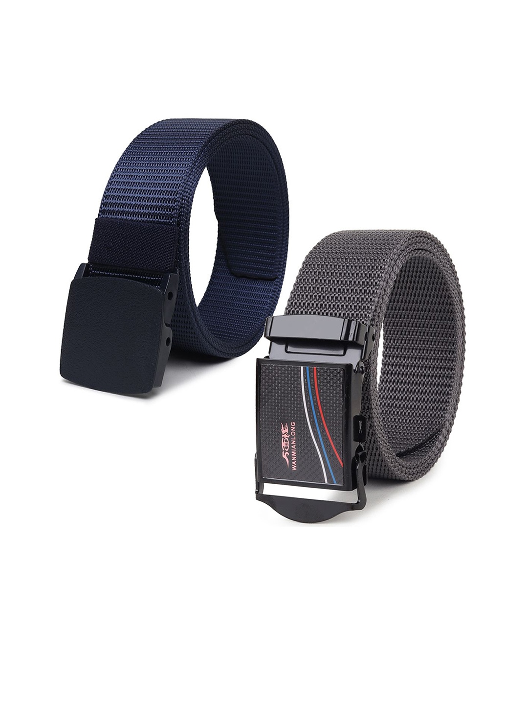 

Provogue Men Pack Of 2 Textured Belt, Blue