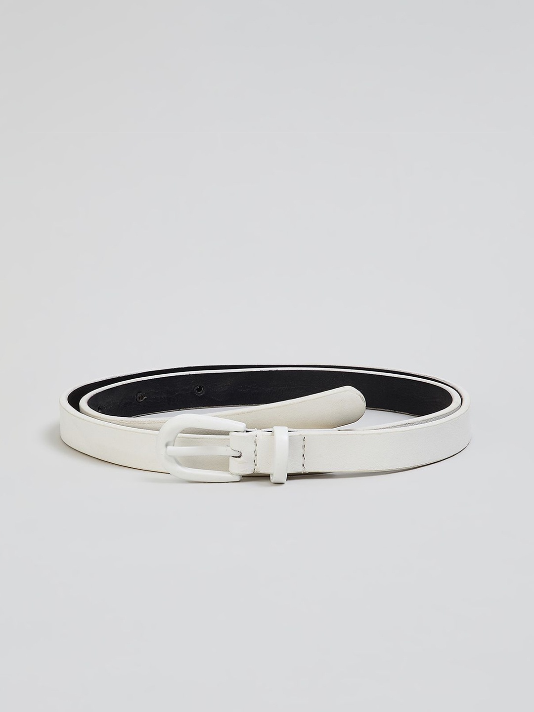 

max Women PU Belt, White