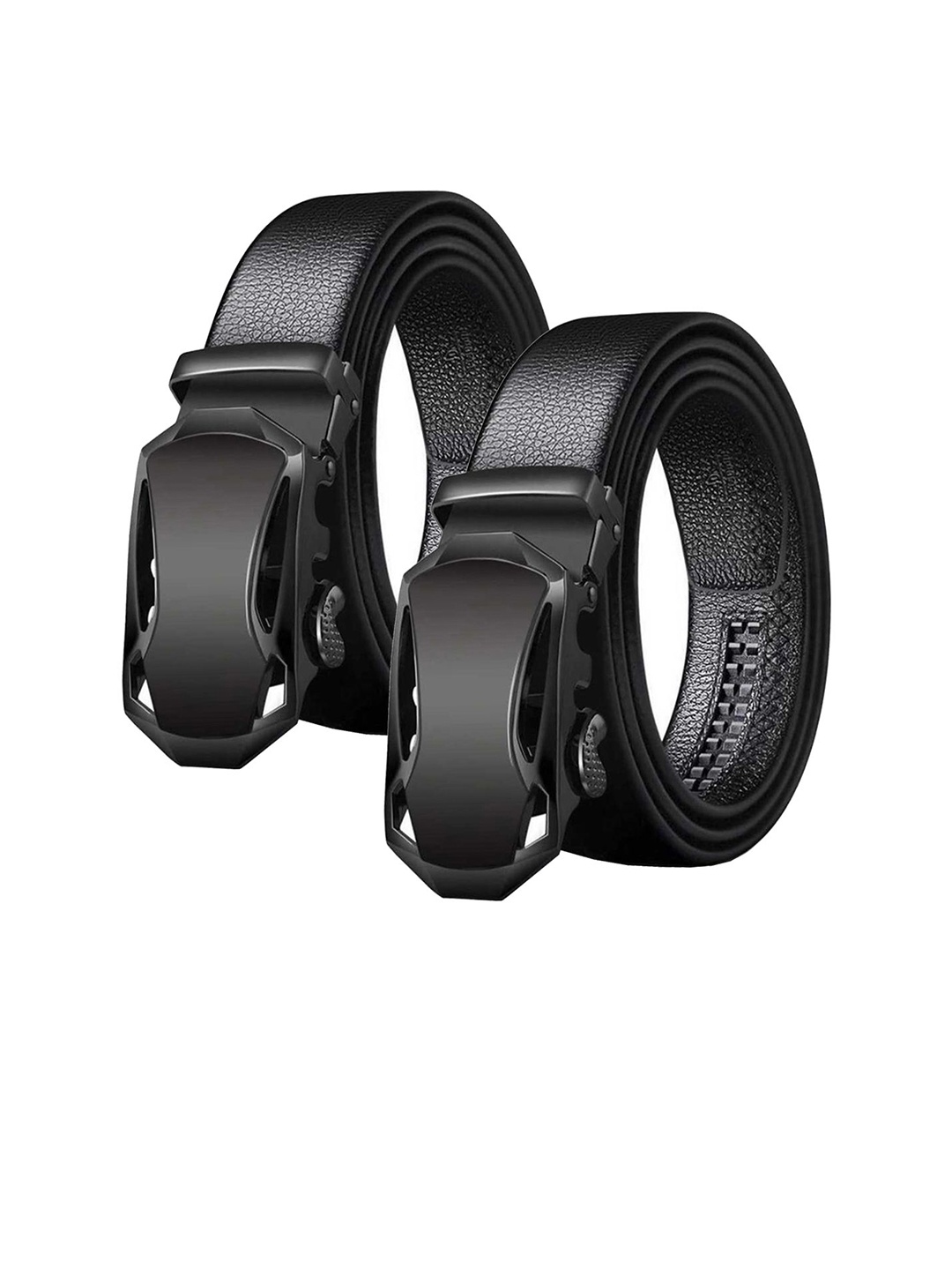 

Provogue Men Pack Of 2 Textured Formal Belt, Black