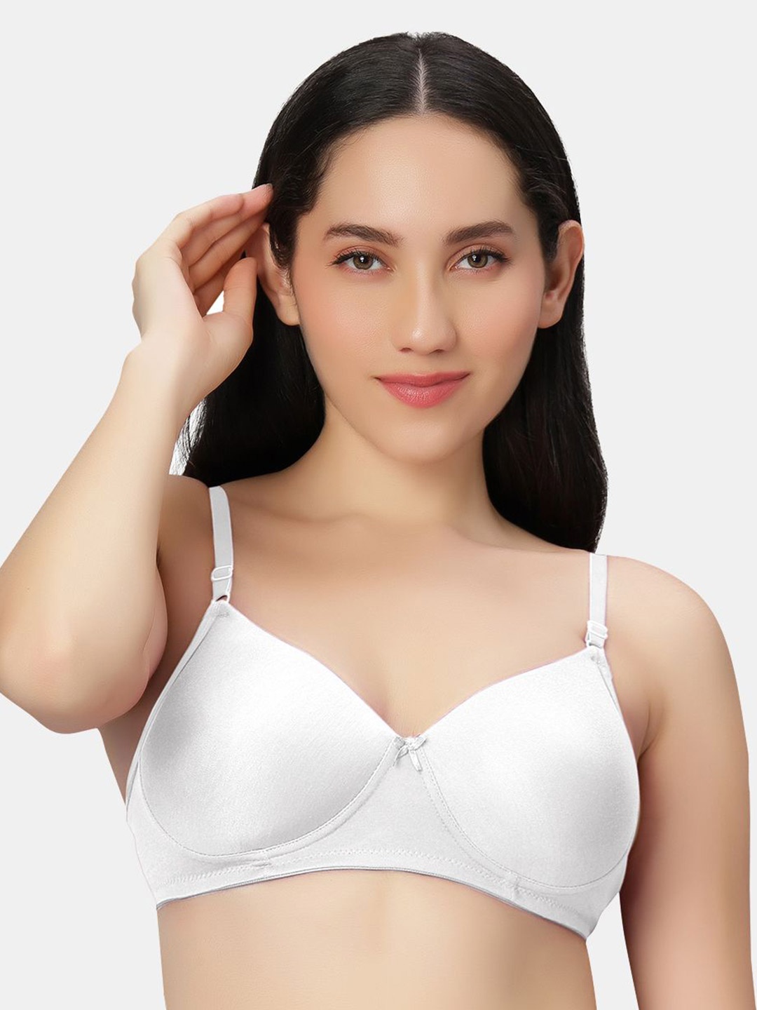 

Sonari Women Medium Coverage Lightly Padded & Non-Wired T-shirt Bra, White