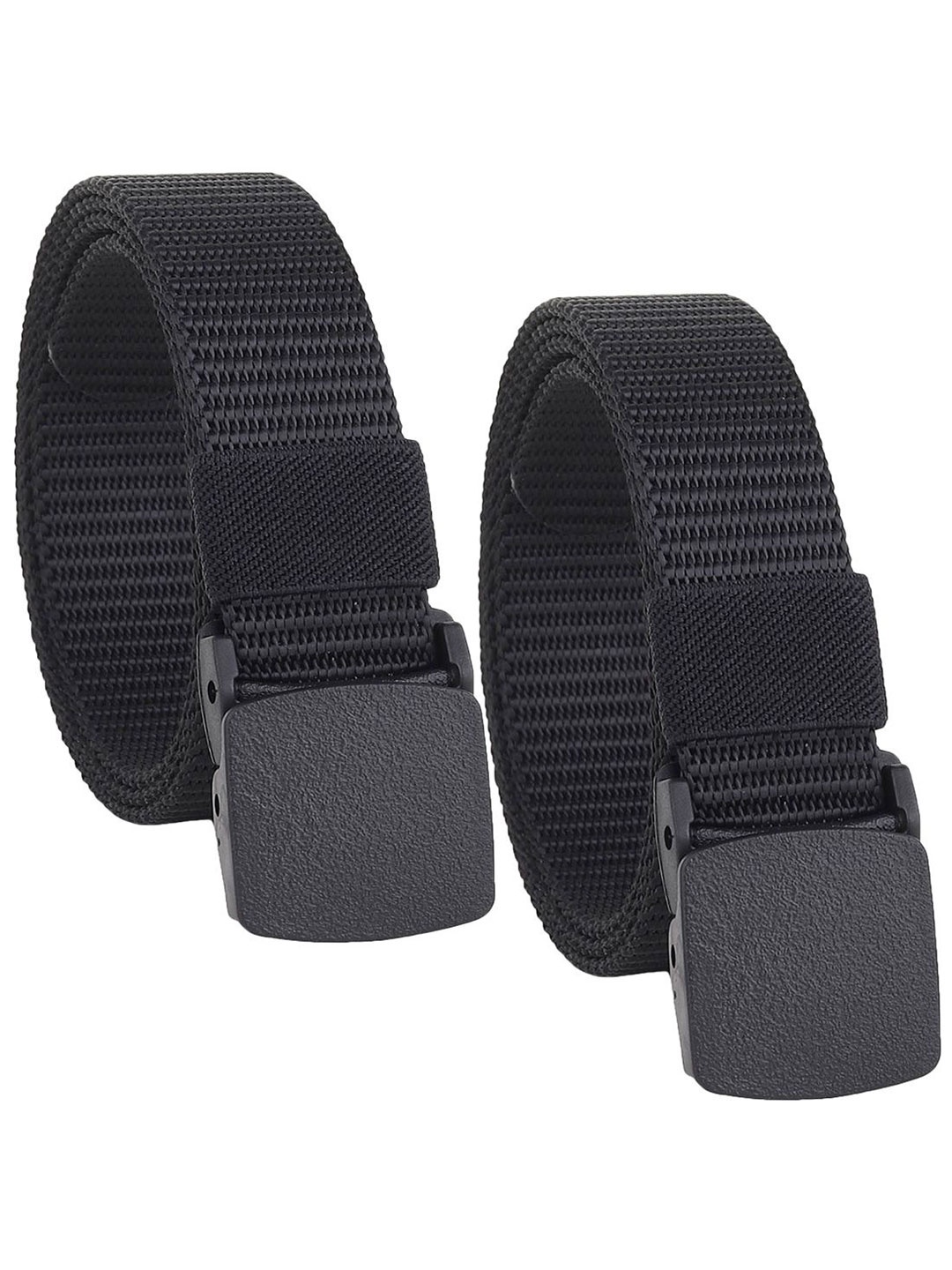

Provogue Men Pack Of 2 Woven Design Belt, Black
