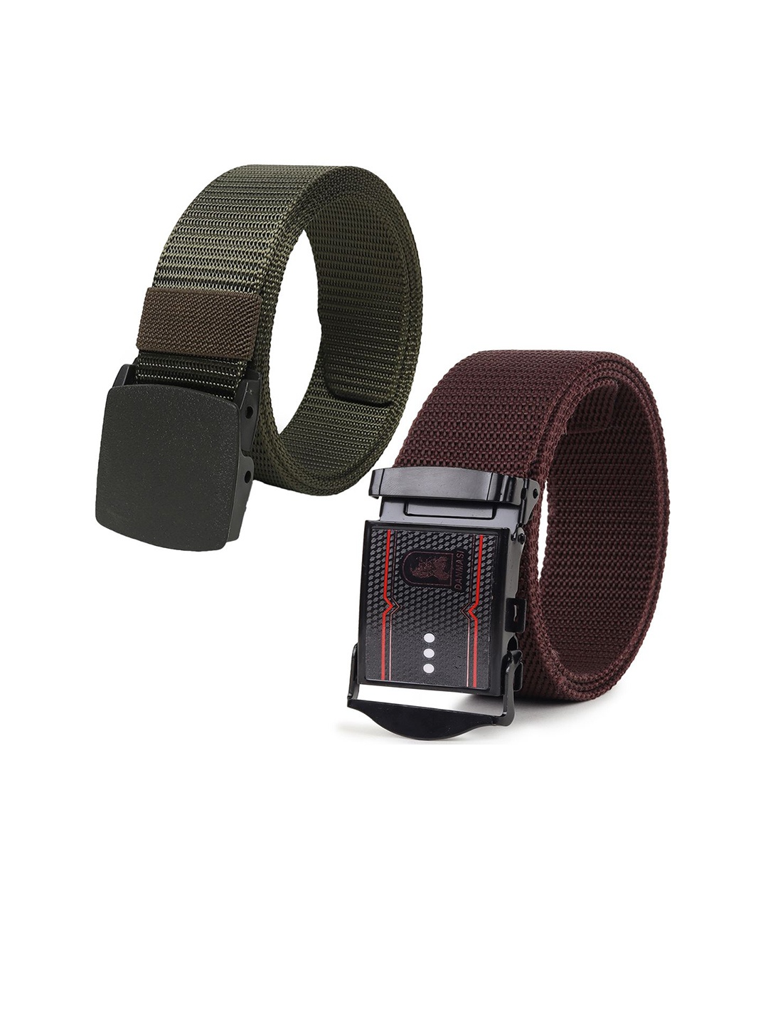 

Provogue Men Pack Of 2 Textured Belt, Brown