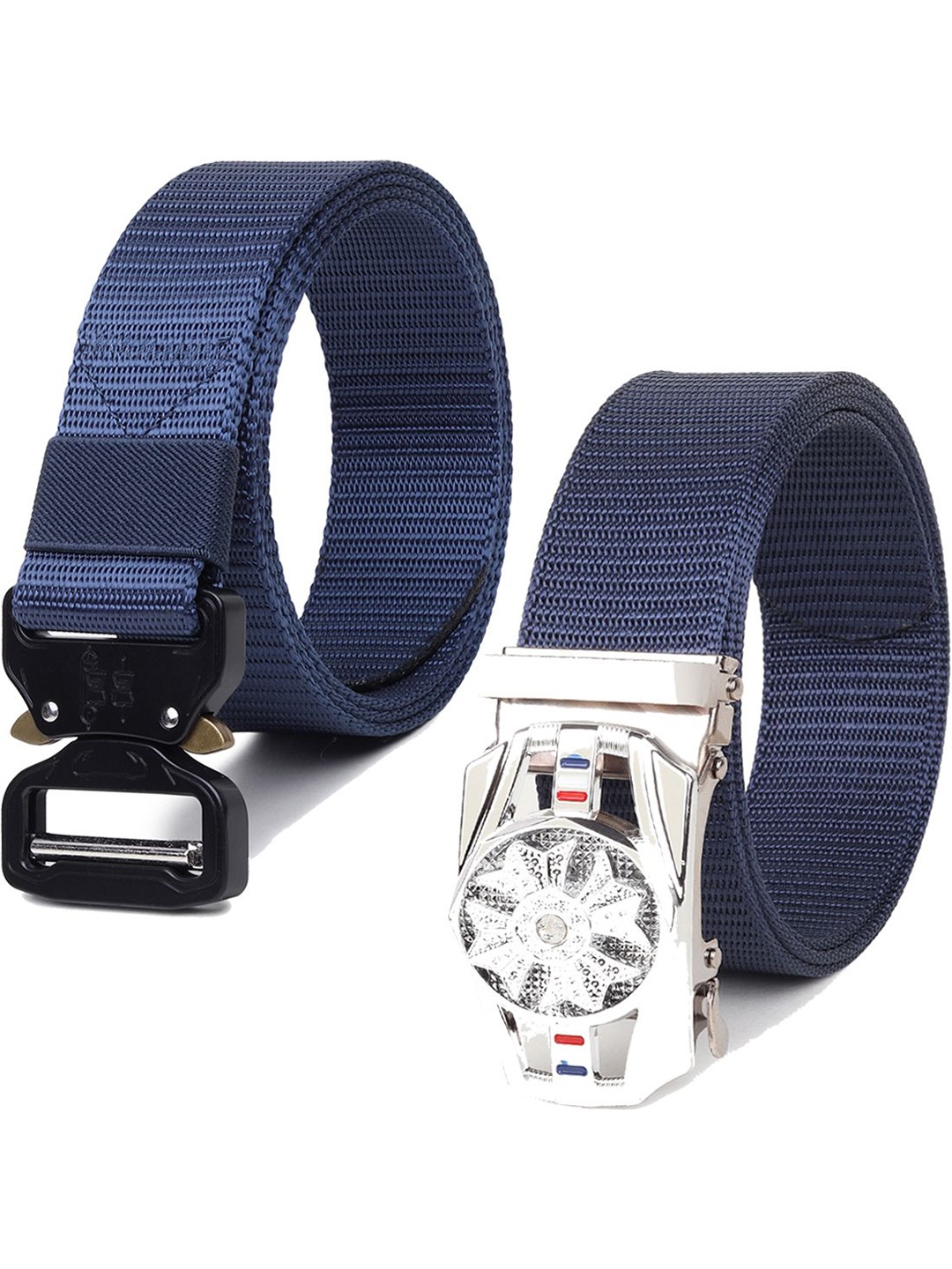 

Provogue Men Pack of 2 Textured Belt, Blue